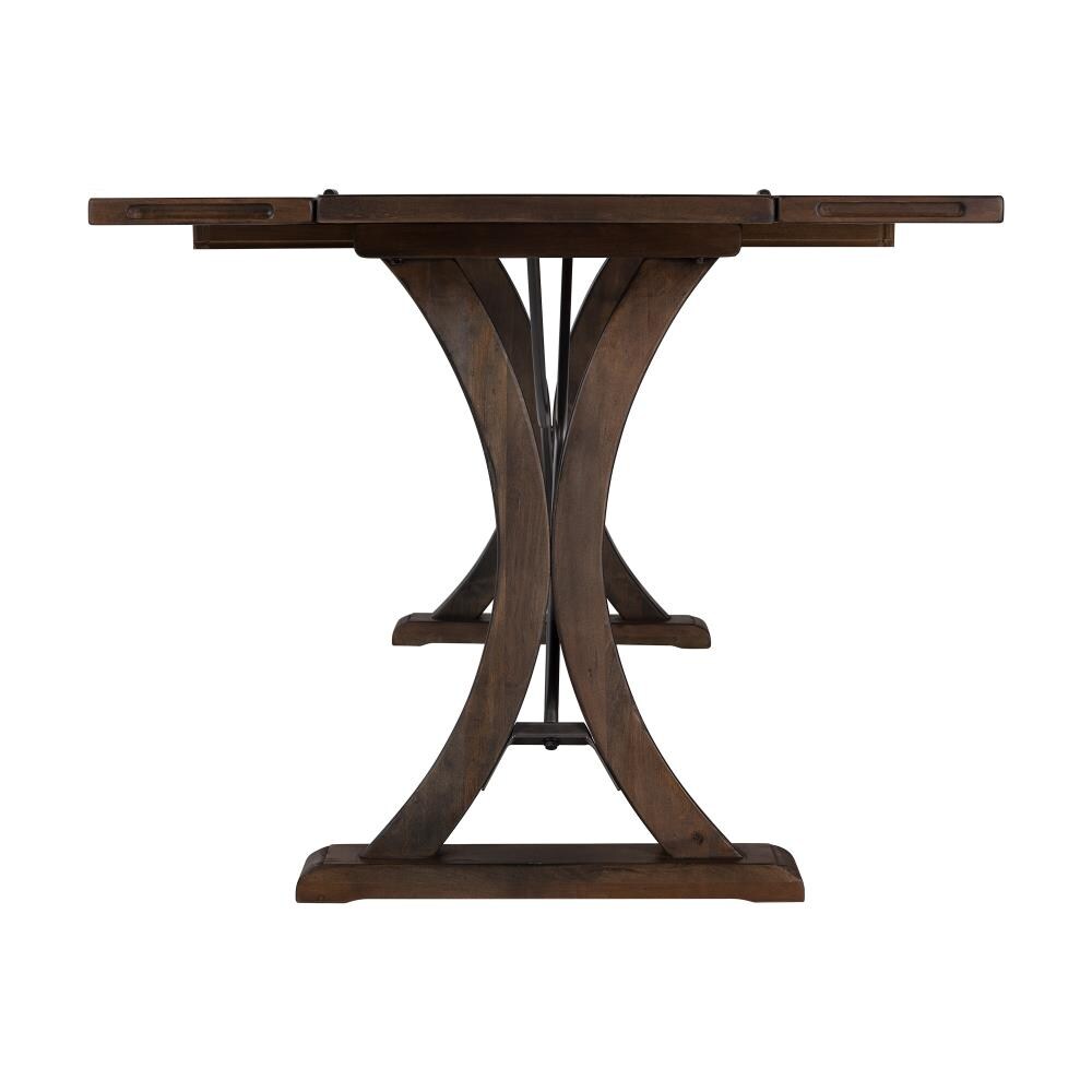 Transitional Farmhouse Acacia Wood 36"x60" Extendable Dining Table