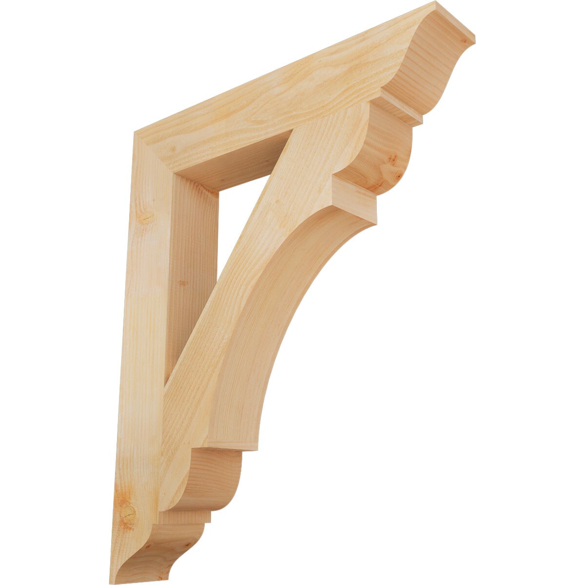 Ekena Millwork BKT06X34X42OLY01RDF Olympic traditional rough sawn 6-in x 34-in x 42-in Douglas fir Brown Wood Standard bracket