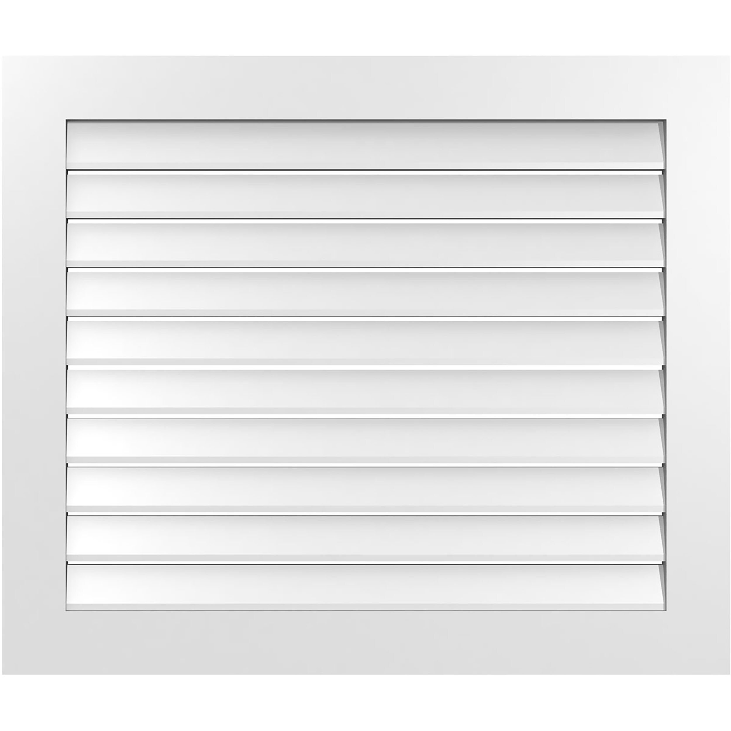 Ekena Millwork GVPVE40X3401SF 40-Inches x 34-Inches Off-white Rectangle PVC Gable Louver Vent