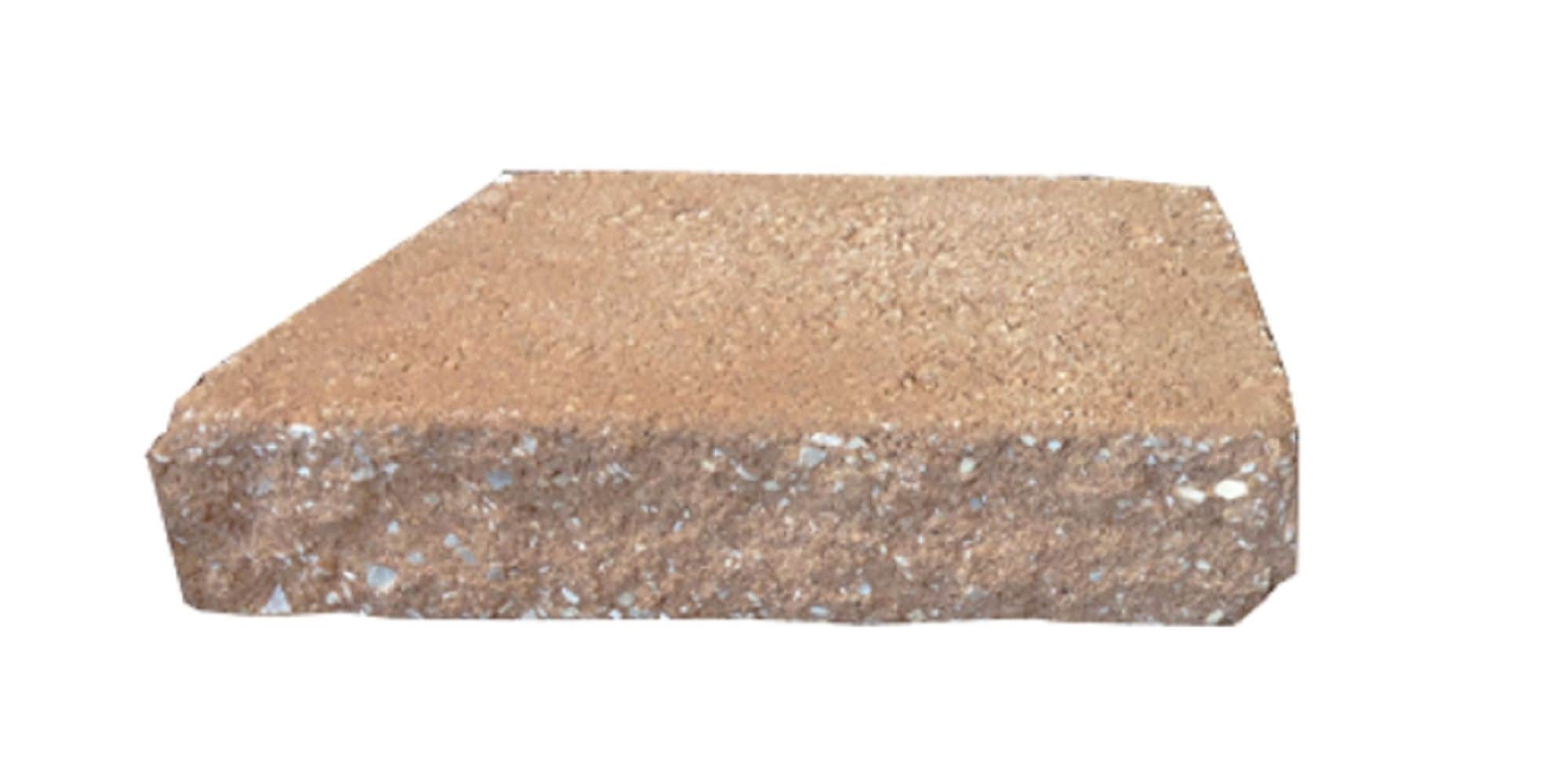 2.38-in H x 12-in L x 9-in D Tan Splitface Concrete Retaining Wall Cap in Brown | - Midwest Products Group MBR3062005