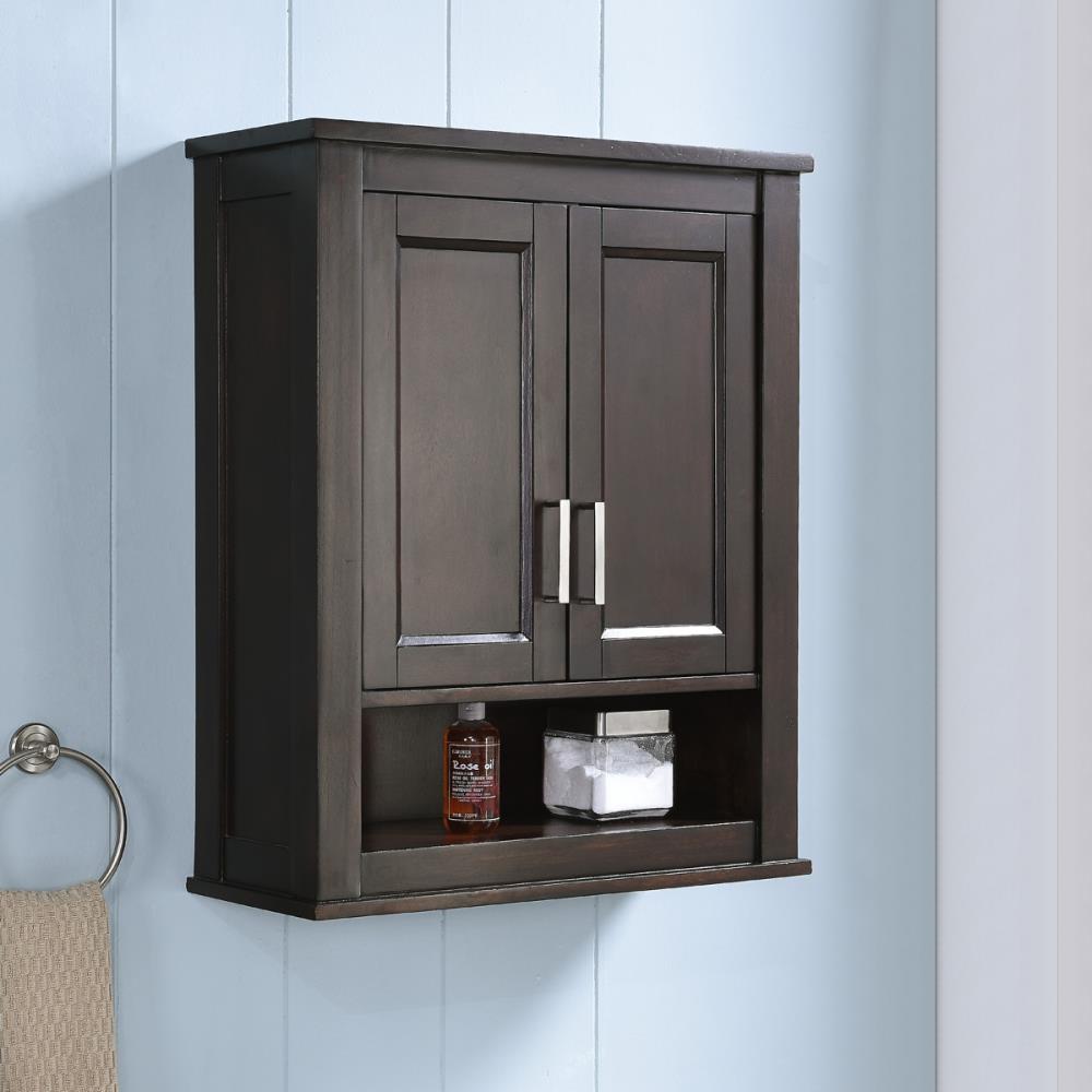 Scott Living Durham 24-in W x 30-in H x 10-in D Espresso Bathroom Wall ...