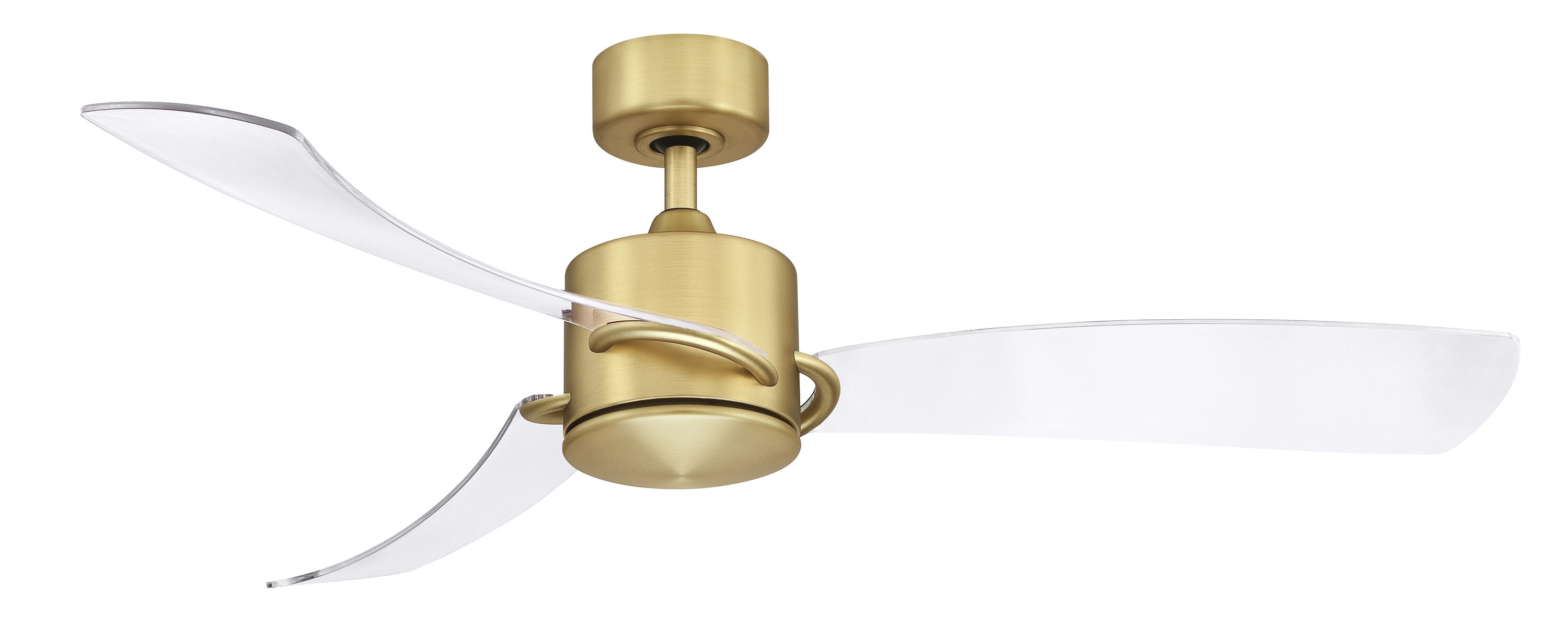 SculptAire 52" Brushed Satin Brass Ceiling Fan with Opal Frosted Light