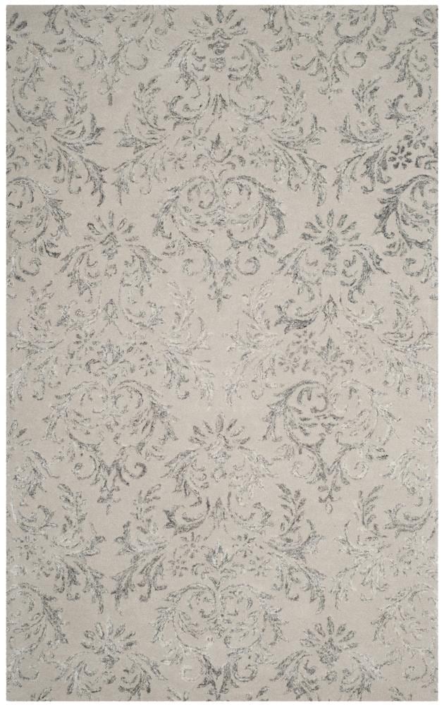 Safavieh GLM535G-5 Glamour Esme 5 x 8 (ft) Tufted Synthetic Gray Rectangular Indoor Distressed/Overdyed Vintage Area rug