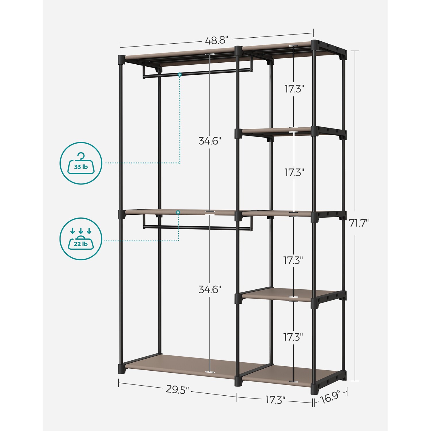 Slickblue D-SM-20R620GYRU Garment-Racks - View #6