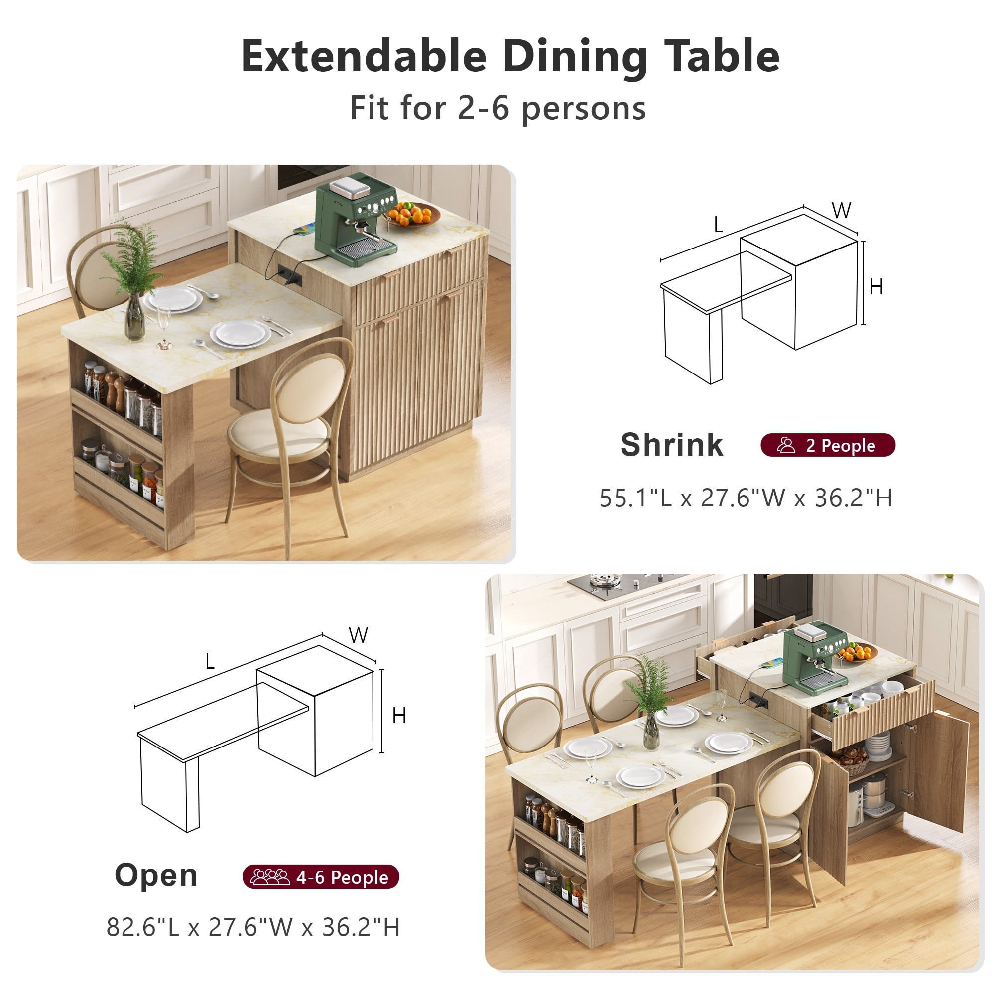 Vorene J-L6A8I4STOWEC Kitchen-Furniture - View #6