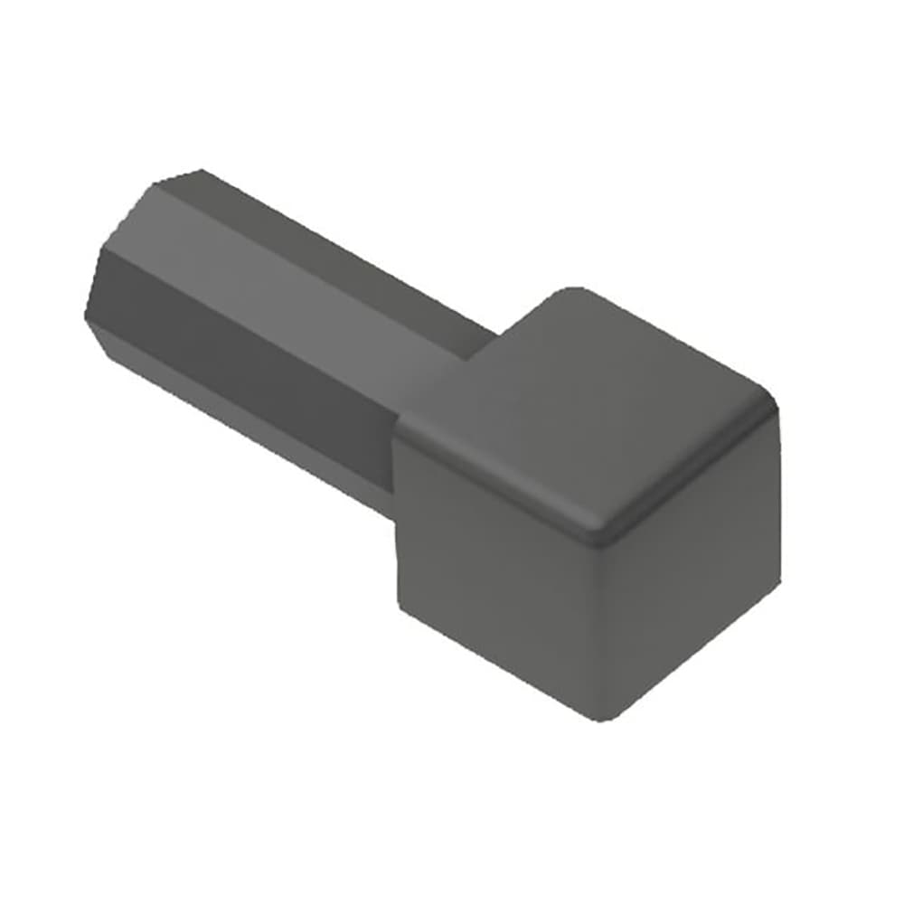Schluter Systems E/PQ125G Quadec 0.5-in W x 1.0-in L Grey PVC Outside corner Tile Edge Trim