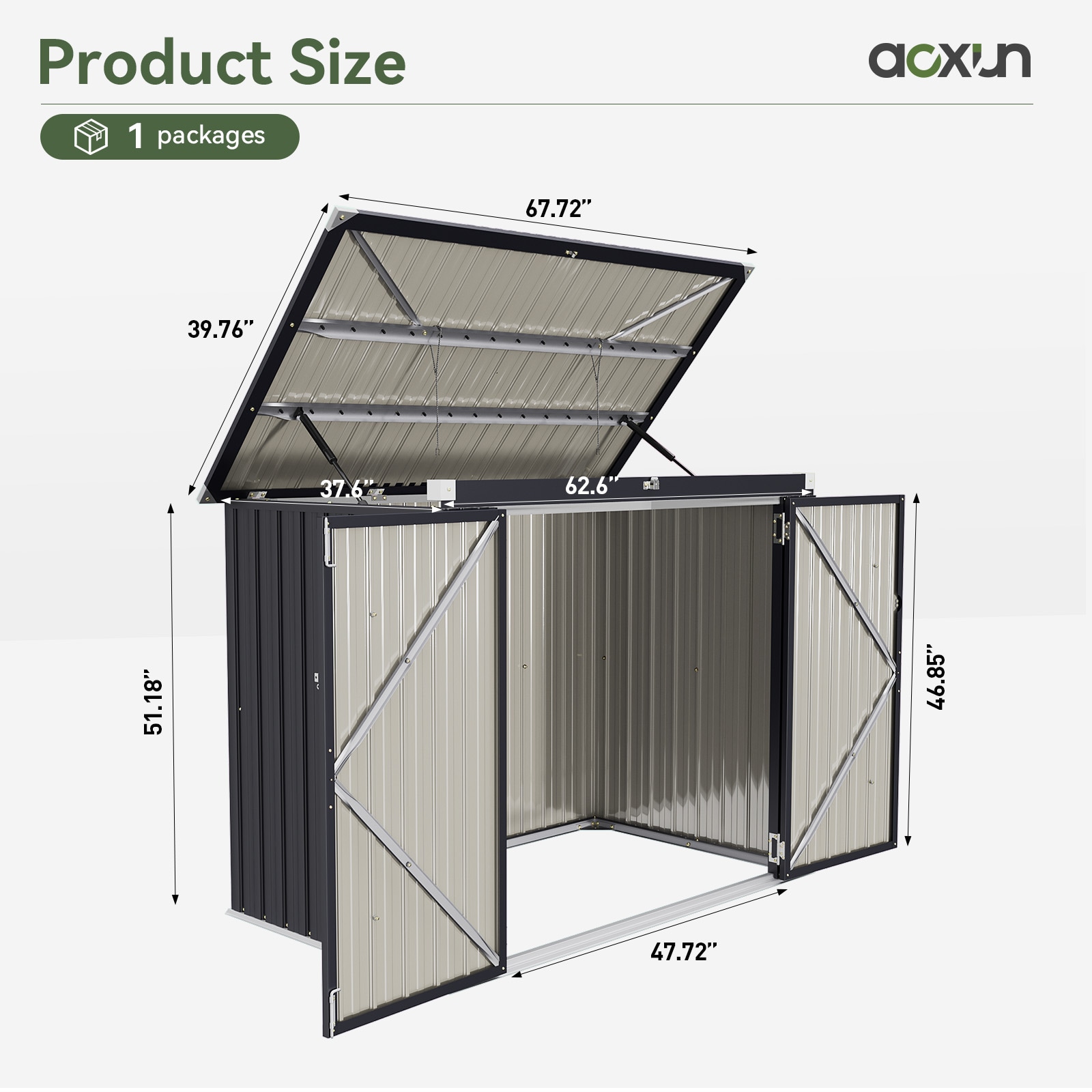 AOXUN AX-30111B Metal-Storage-Buildings-Sheds - View #7
