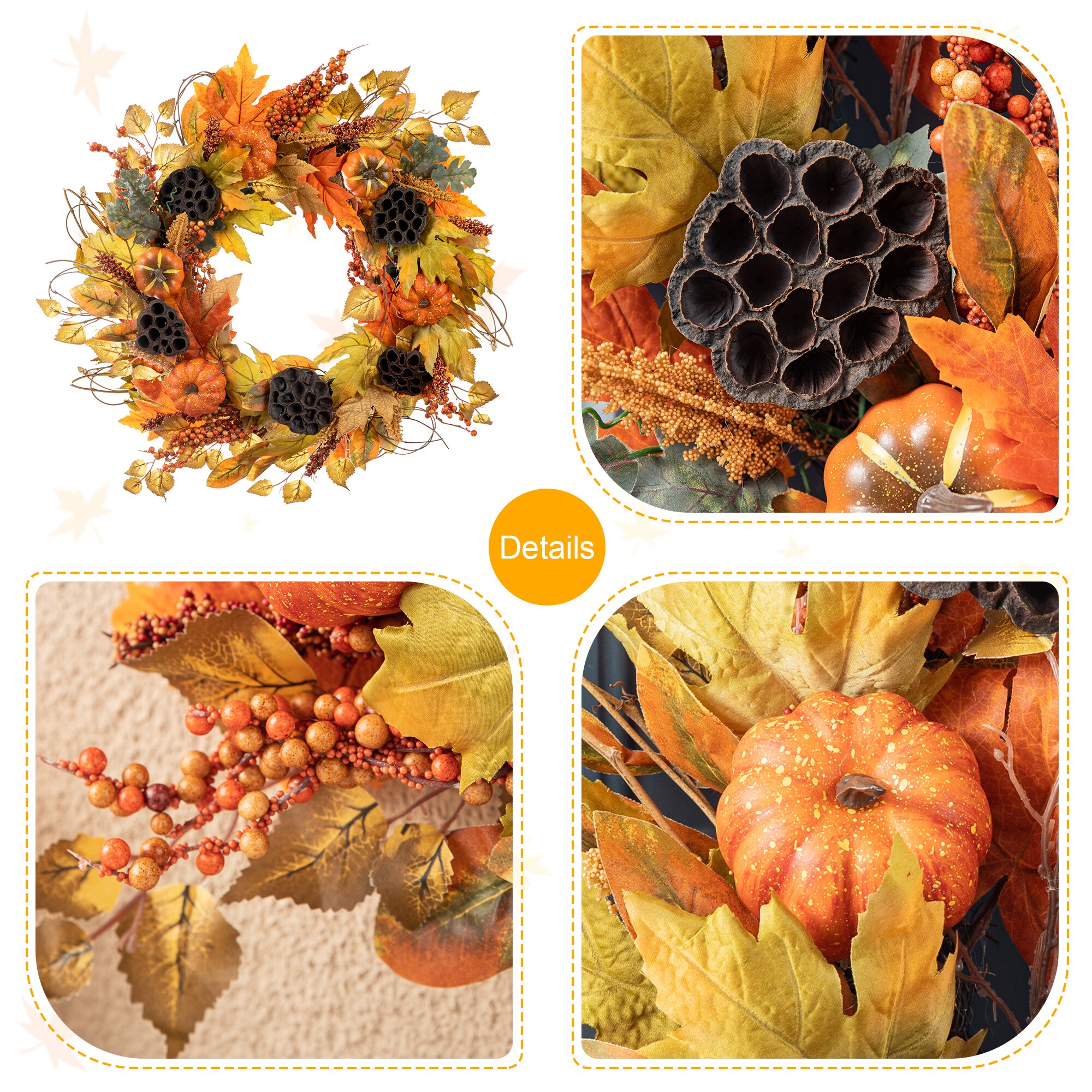 Glitzhome 2019500013 Indoor-Thanksgiving-Decor - View #6