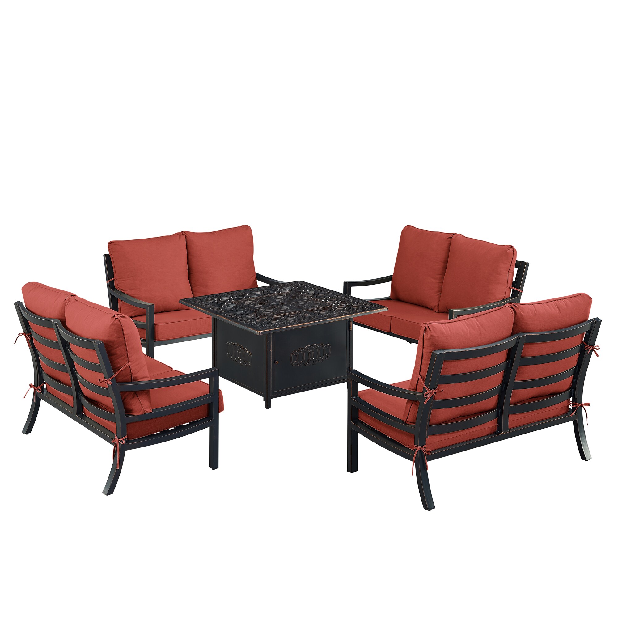 Oakland Living HUDSON4LSRONINRDCU Patio-Conversation-Sets - View #4