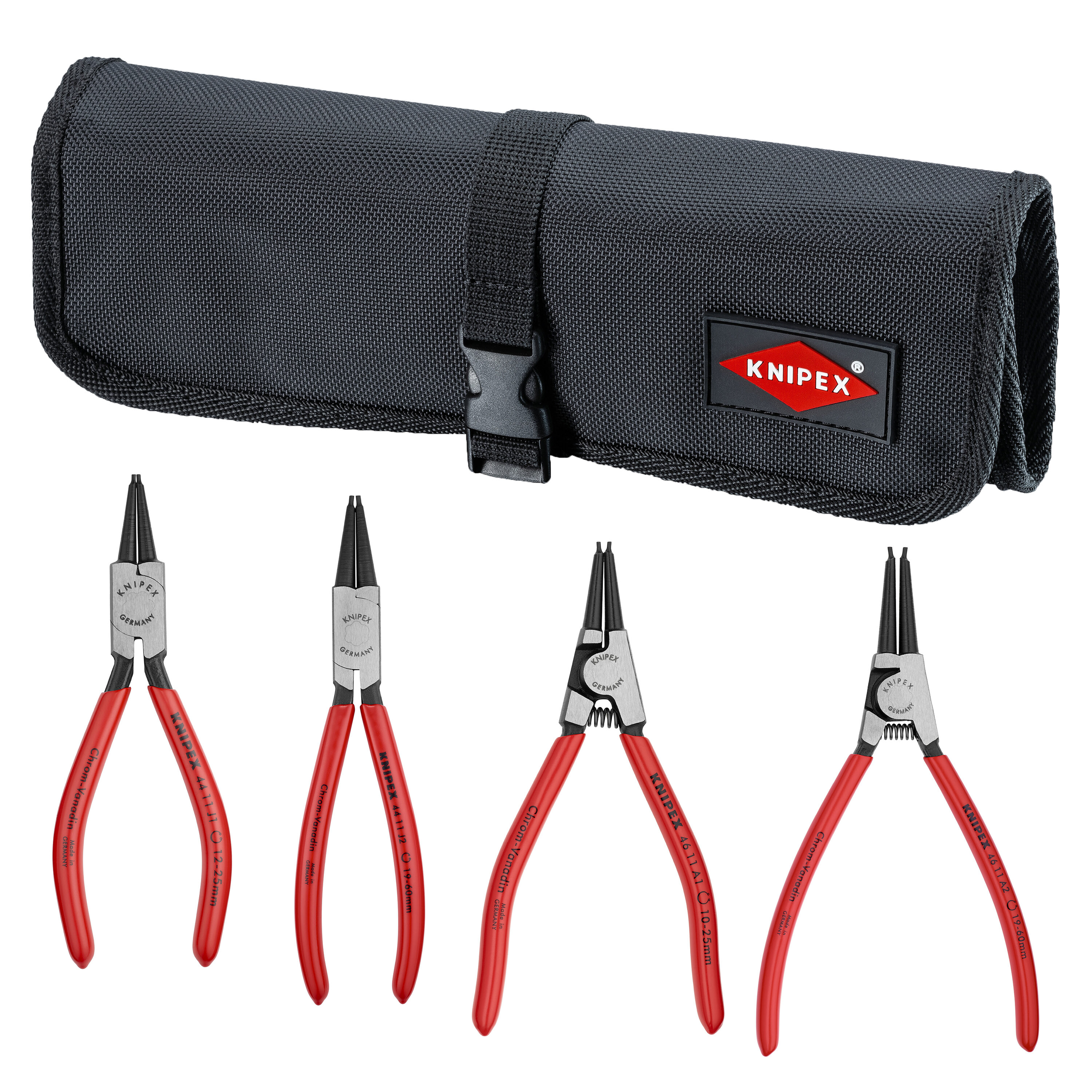 Knipex 8 Piece Precision Circlip Pliers Set with Case