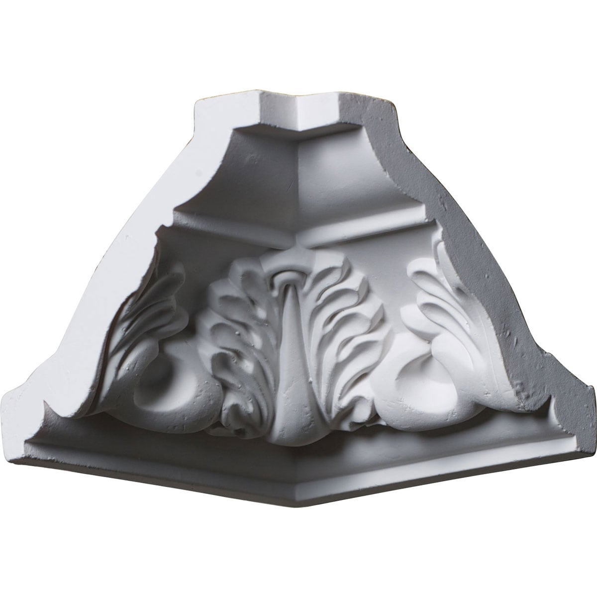 Ekena Millwork MIC03X03LE Legacy Acanthus Leaf 3-1/2-in x 3-1/8-in Interior Primed Polyurethane Traditional 205365 Inside corner Crown Moulding Block