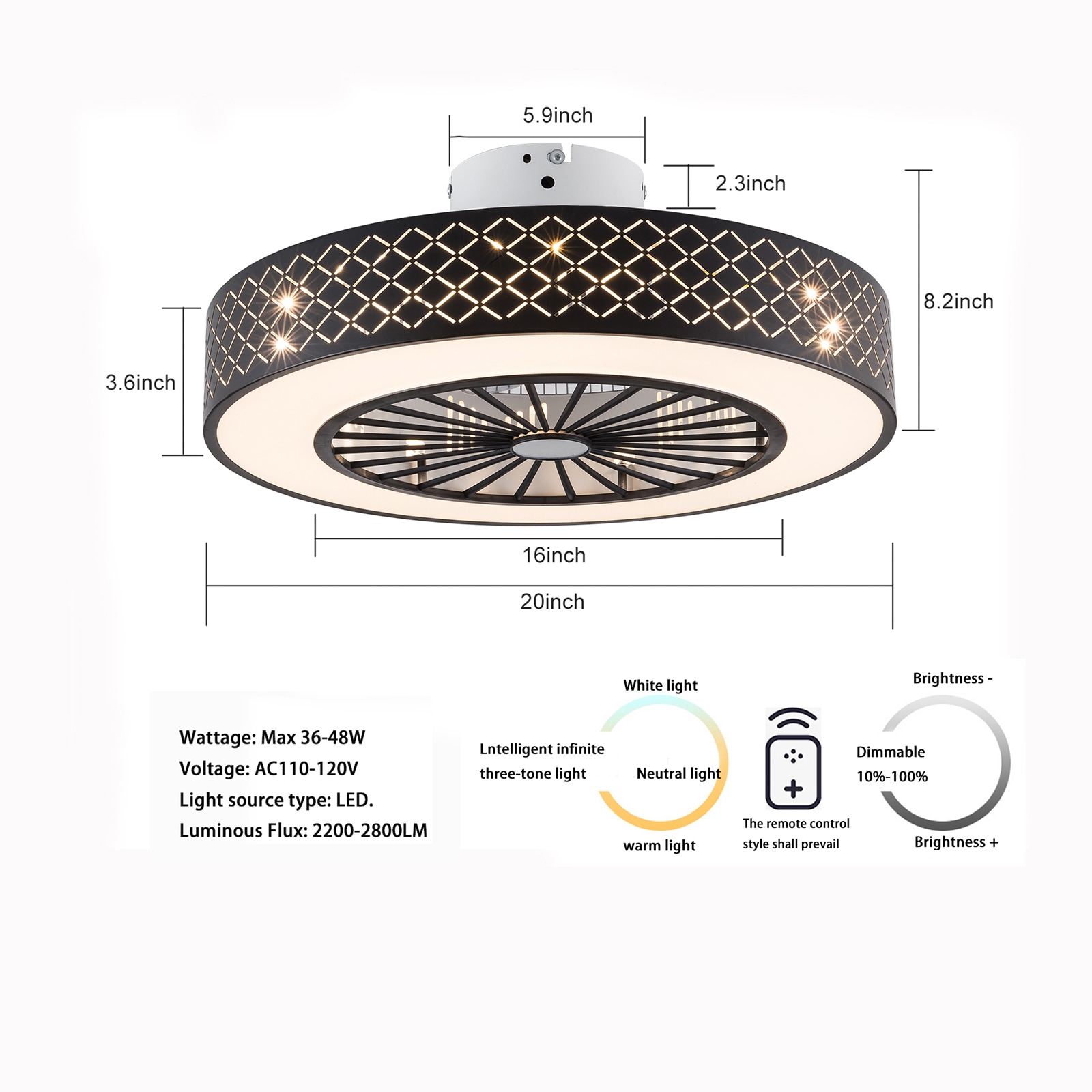 Oukaning HG-HCXLST-5470-US Ceiling-Fans - View #4