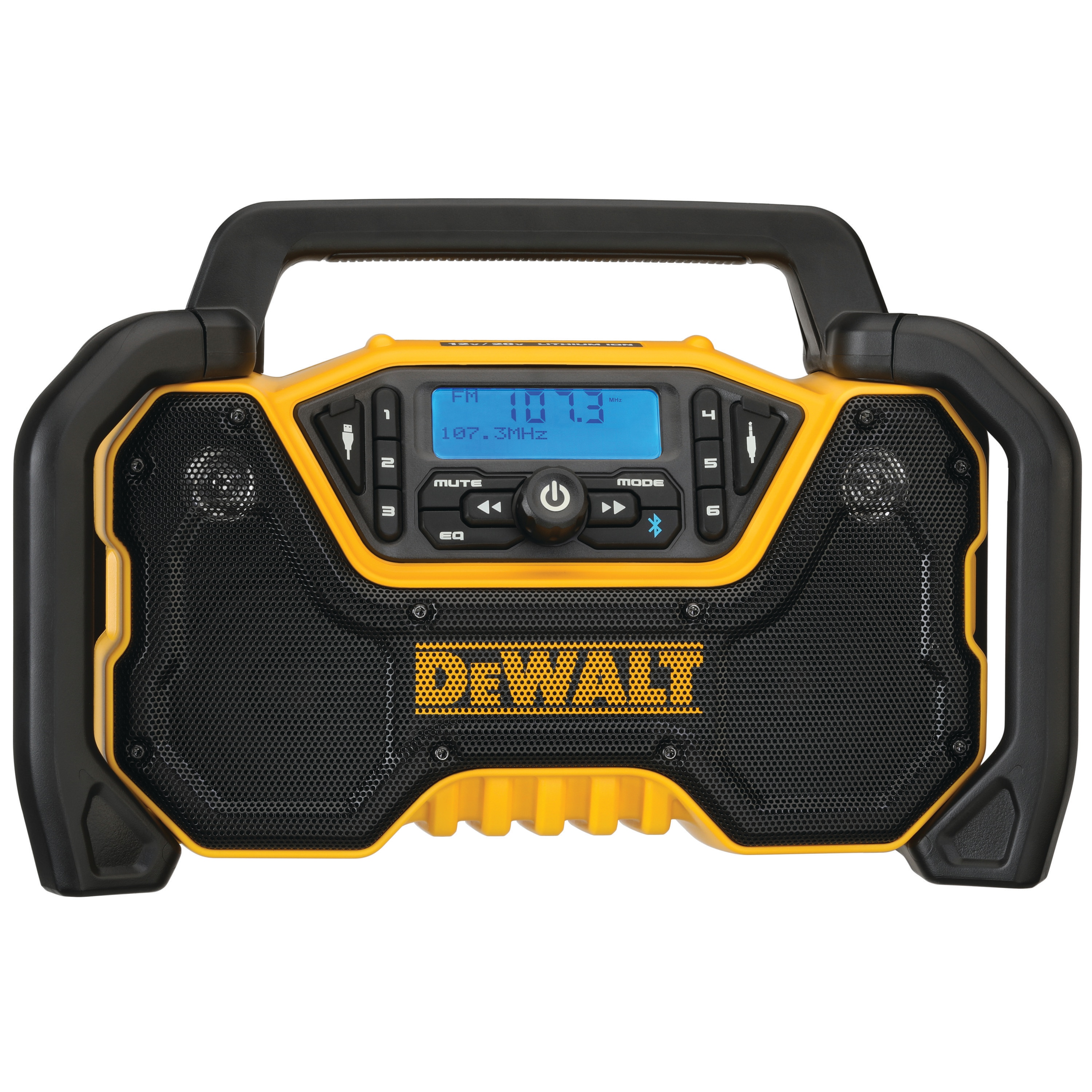 DeWalt Radio numérique FM/AM Radio de chantier avec batterie 18 V non livrée DCR020-QW 10,8 V 