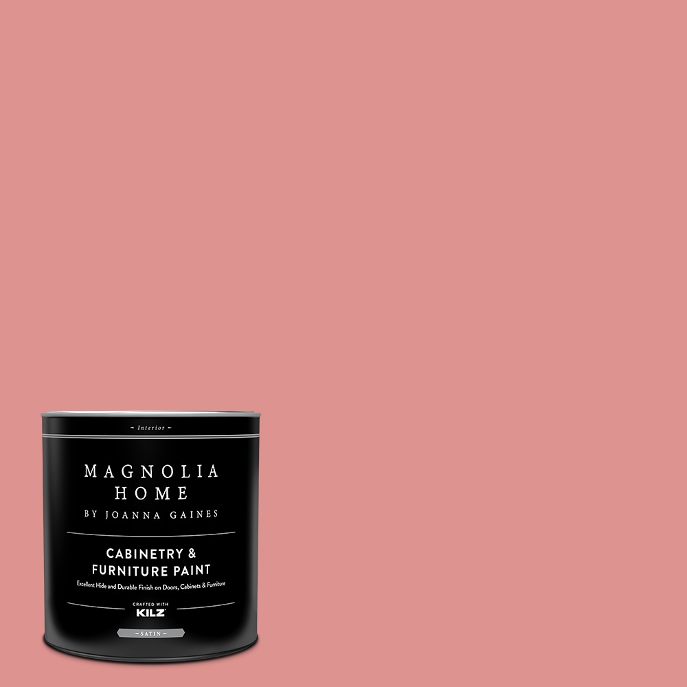 Magnolia Home MAG028-4141124  by Joanna Gaines Satin Pink Lemonade MAG028 Tintable Cabinet Furniture Paint Enamel ( 1-quart )