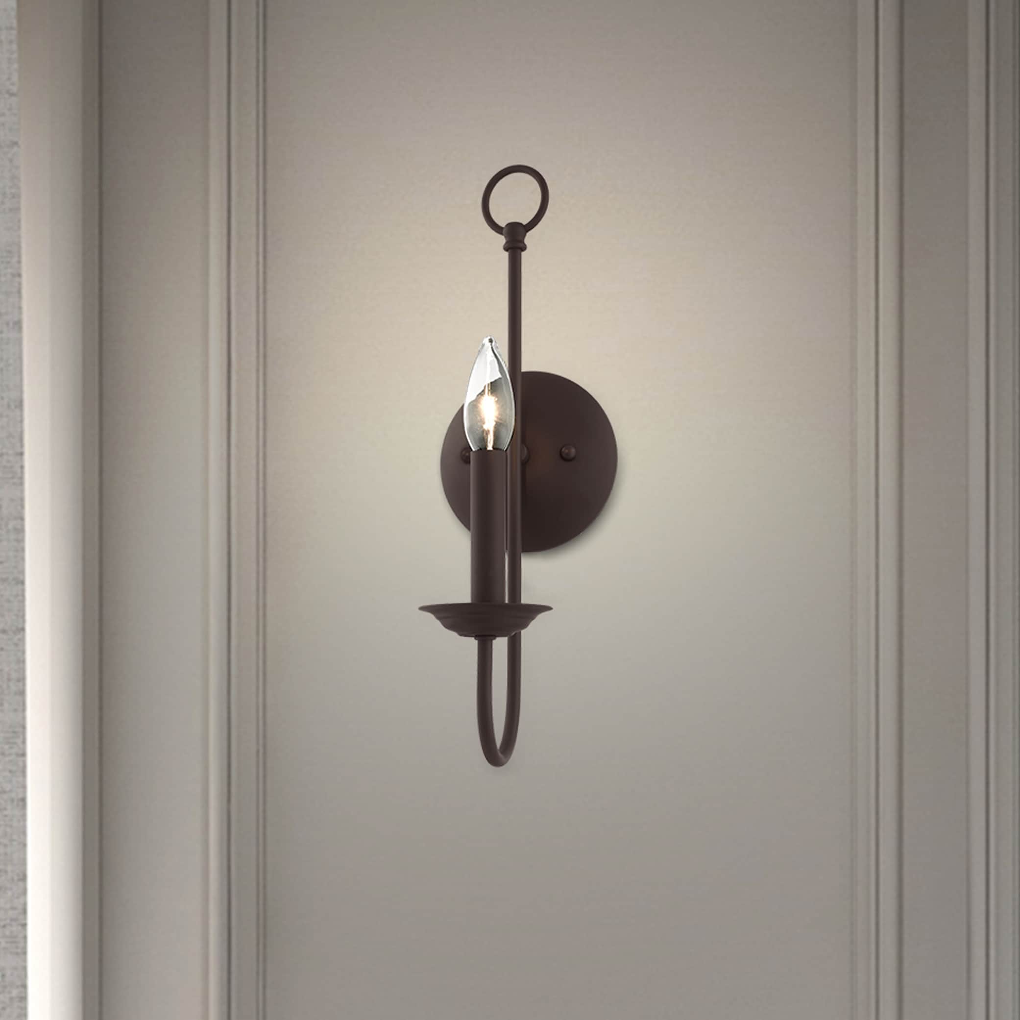Estate Bronze Dimmable 5" Direct Wired Wall Sconce