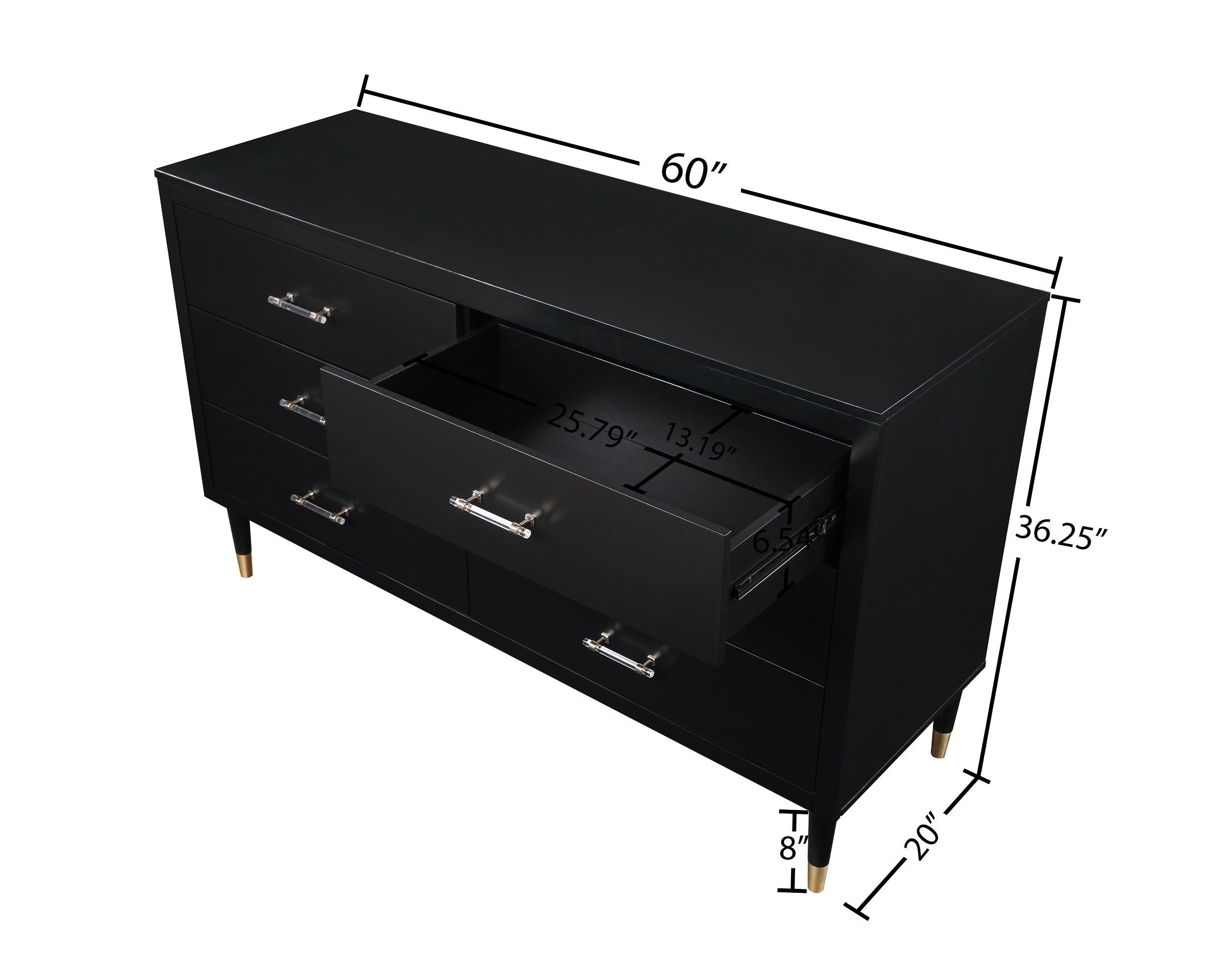 Manhattan Comfort DR-CHKD0602-BK dressers - View #3