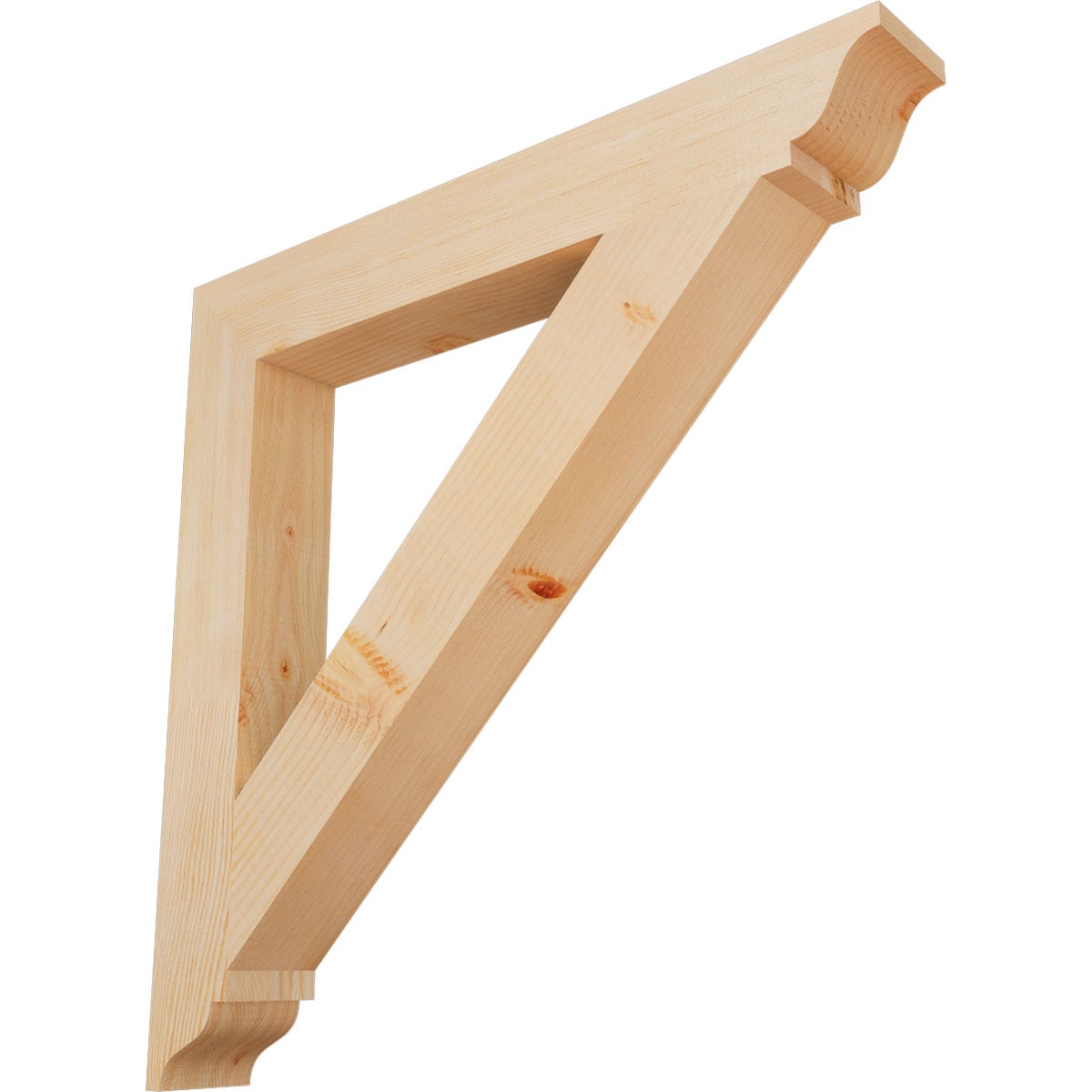 Ekena Millwork BKT04X30X30TRA01SDF Traditional traditional smooth 3-1/2-in x 30-in x 30-in Douglas fir Brown Wood Standard bracket