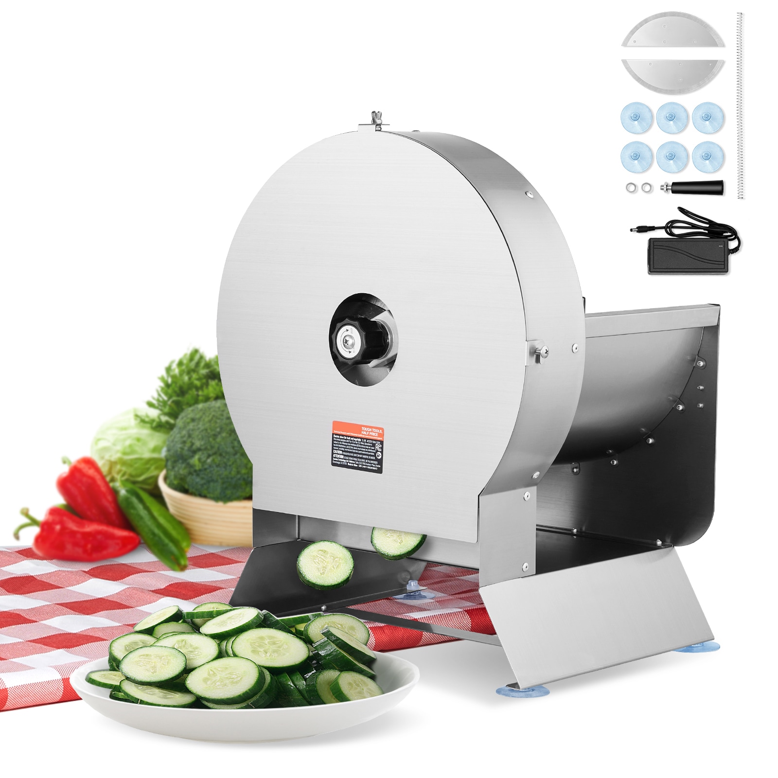 VEVOR SCDDSCQPJBXG03747V1 Collection/Series Name Commercial/Residential Food slicer with Thickness Control ( Silver )