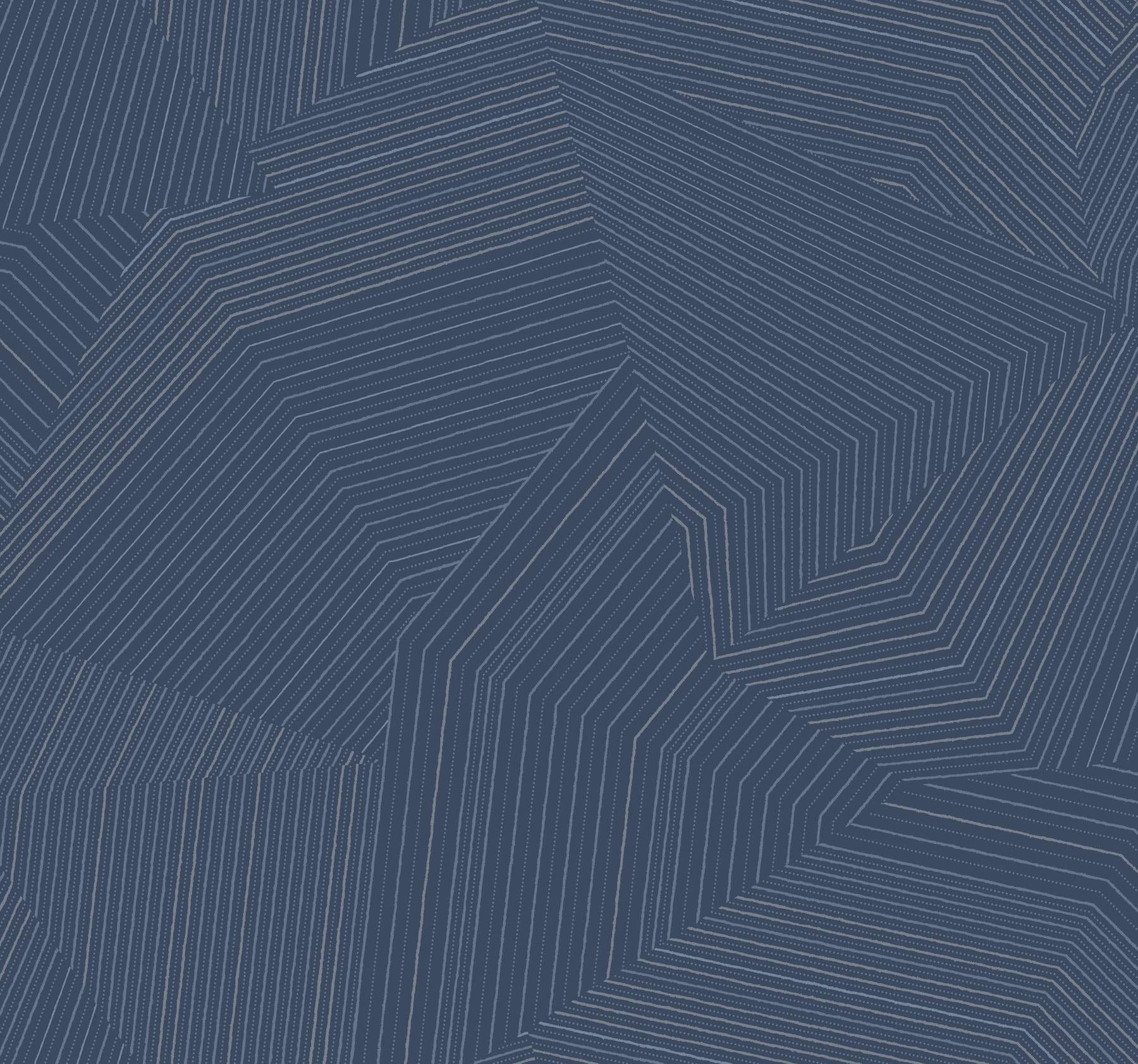 York Wallcoverings OI0616 New Origins 60.8-Sq. Feet Blue Non-woven Geometric Unpasted Wallpaper