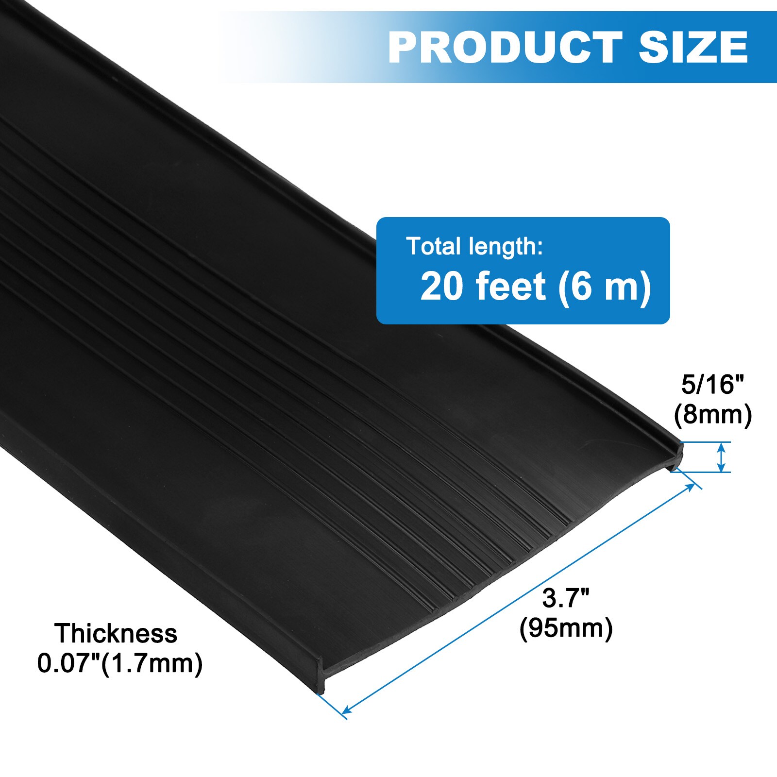 Garage Door Seals Botto Rubber - 10ft EPD Weather Stripping - View #3