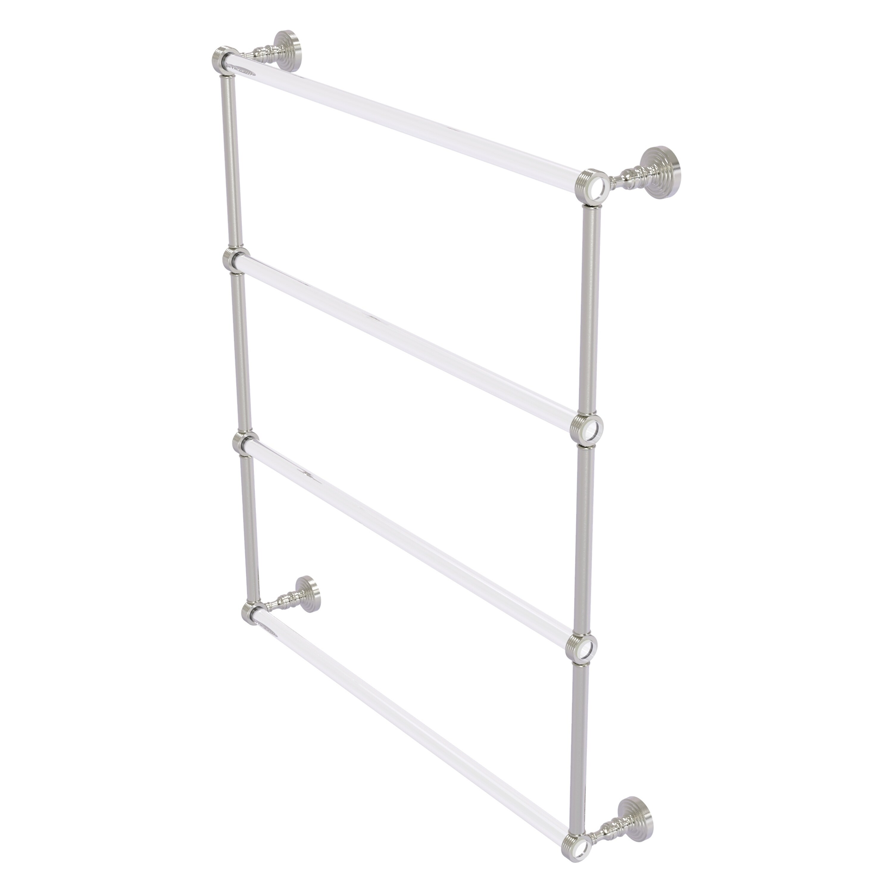 Allied Brass PG-28G-30-SN Pacific Grove 30-in double Satin Nickel Wall mount 4-tier Towel Bar