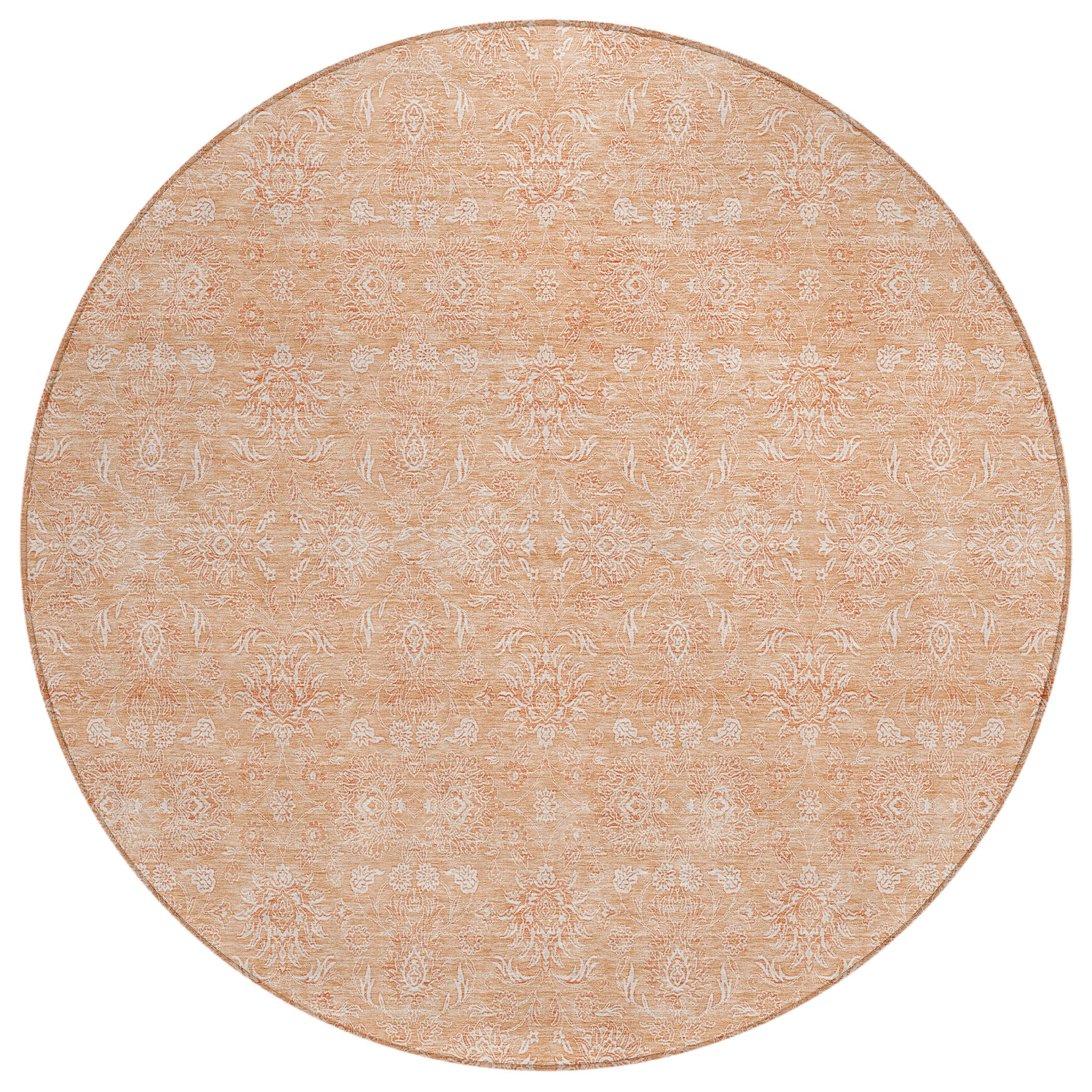 Addison Rugs ACN703PH8RO Chantille ACN703PH 8 x 8 (ft) Polyester Peach Round Indoor/Outdoor Geometric Machine washable Area rug