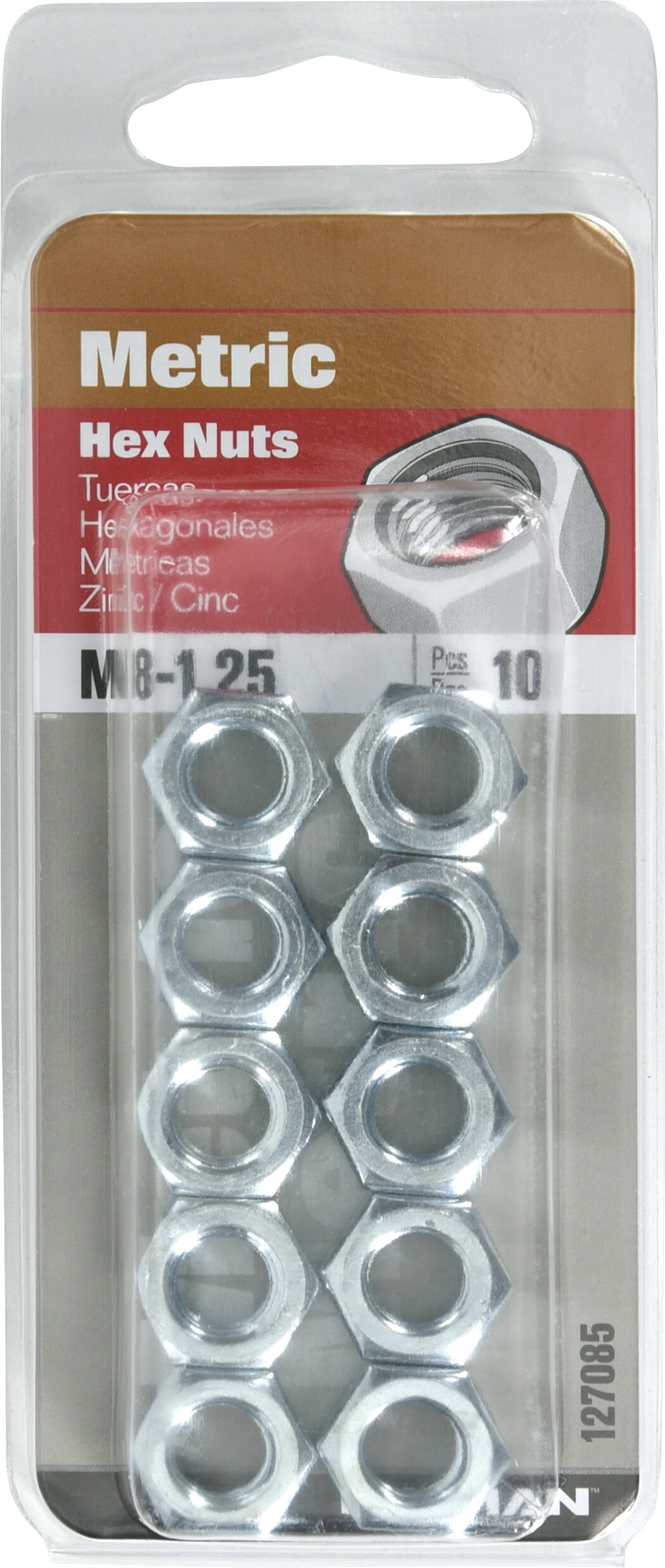 Hillman 8-mm x 1.25 Zinc-plated Steel Flange Nut (2-Count)