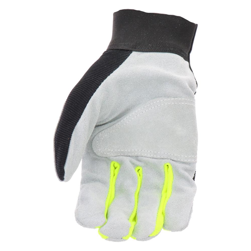 Blue Hawk Men's Leather Construction Gloves - Off-White - Large - L (Large)