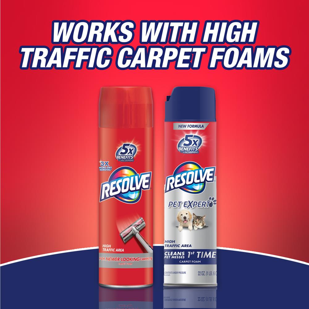 Resolve Pet Expert Heavy Traffic Foam Carpet Cleaner 22 oz, Floor Cleaners