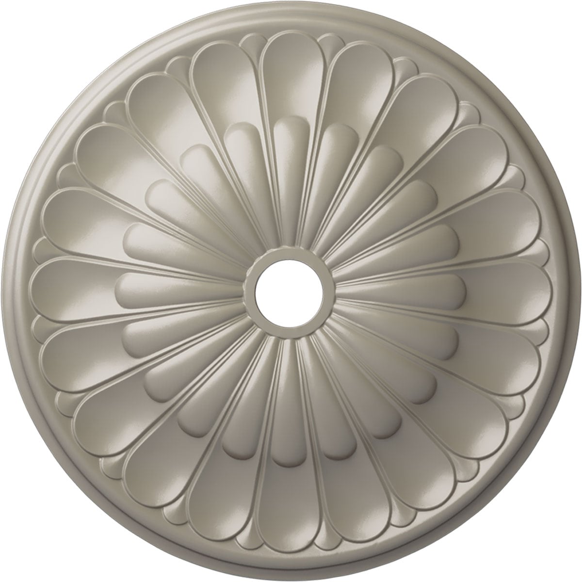 Ekena Millwork CM31GOPWS Gorleen 31.625-in W x 31.625-in L Painted Pearl White Polyurethane Whole Ceiling Medallion