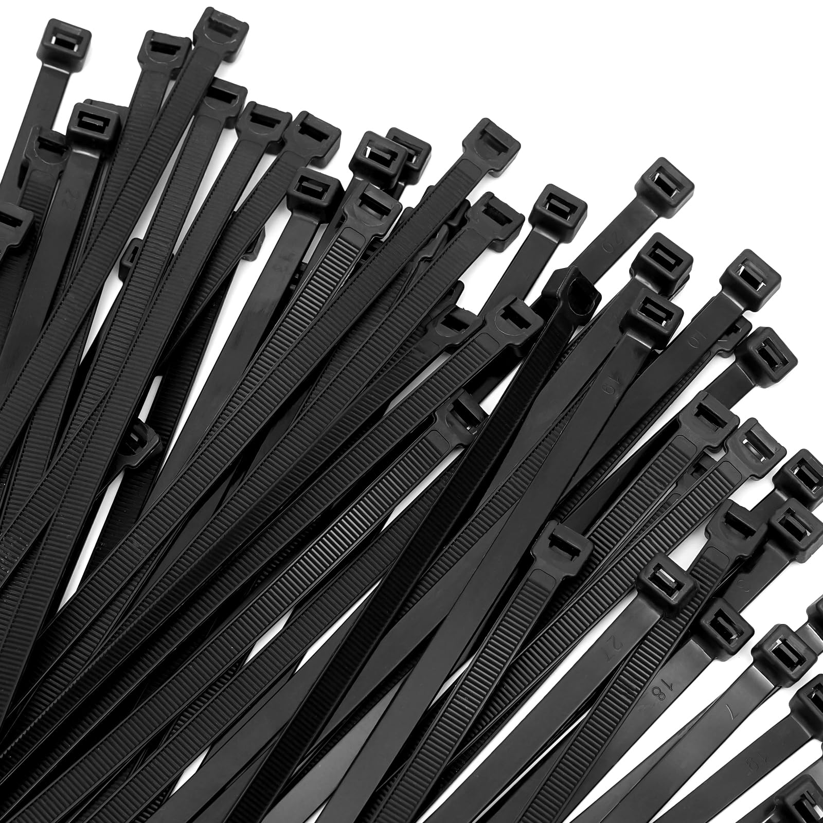 Etokfoks 12 Inch Heavy Duty Cable Ties Black 100 Pack with 120 Pounds Tensile Strength for Indoor and Outdoor Use #EFT1020Z24