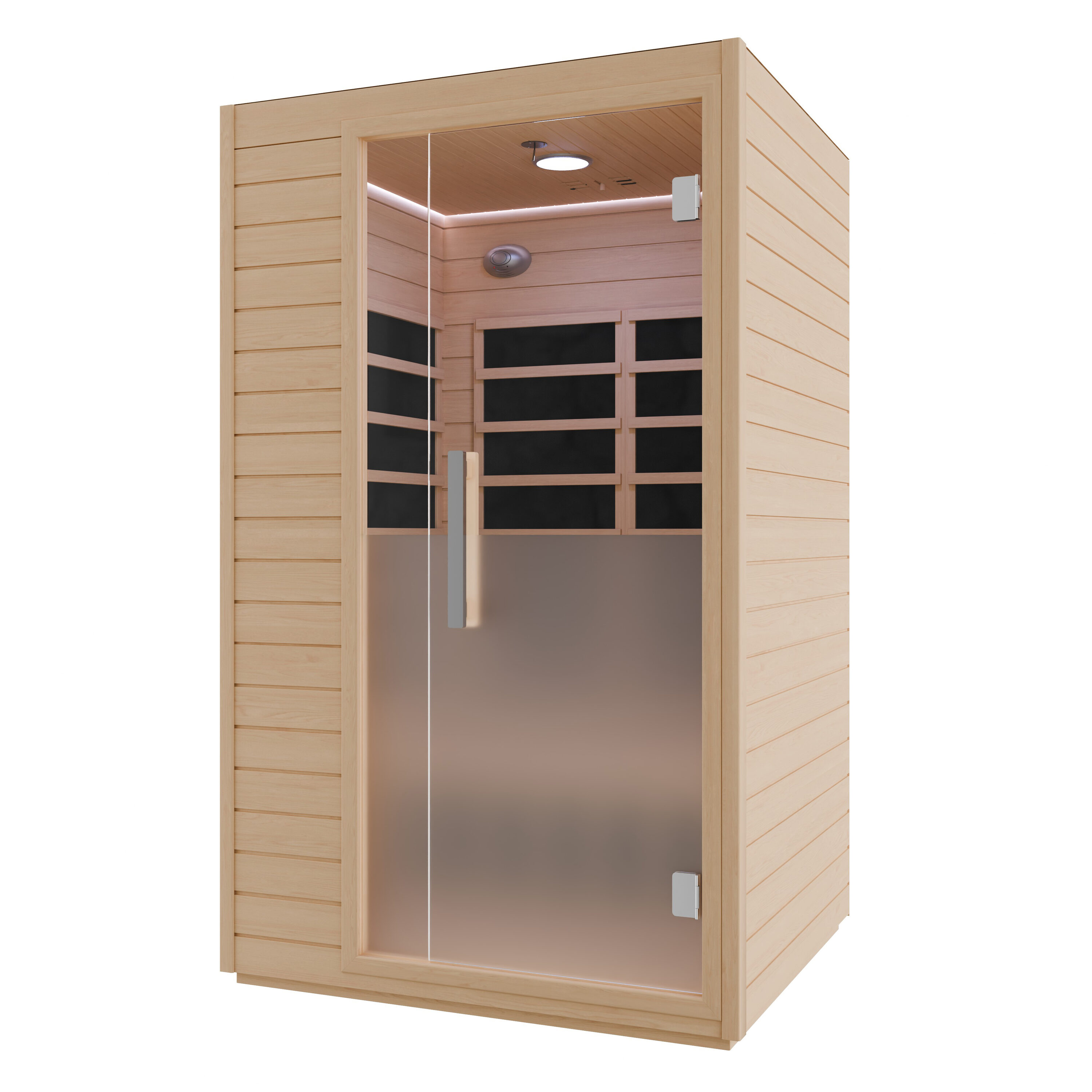 SaunaSpa 76.7-in H x 46.5-in W x 40.5-in D Wood Infrared sauna #SCLS0022-2P