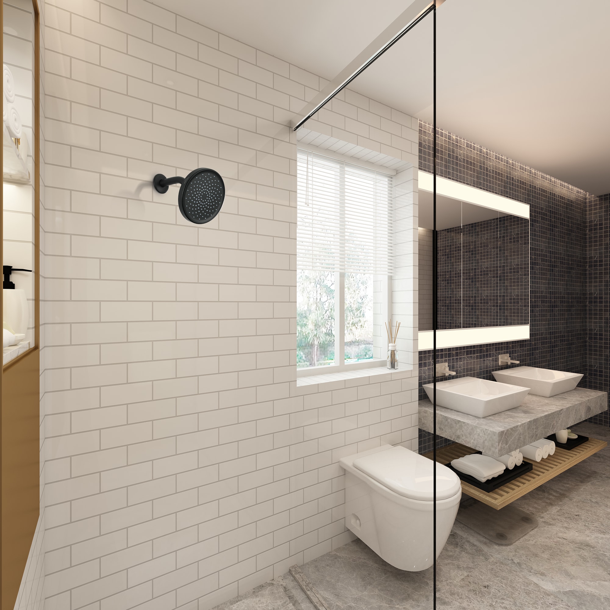 Clihome TWHSB015-5BG Fixed-Showerhead - View #3