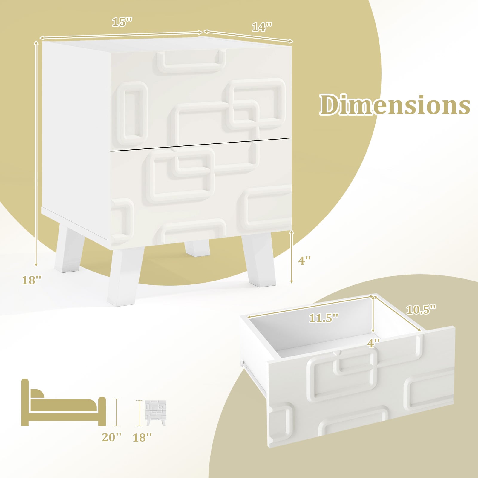 Volenca VOL-L35TTK nightstands - View #3