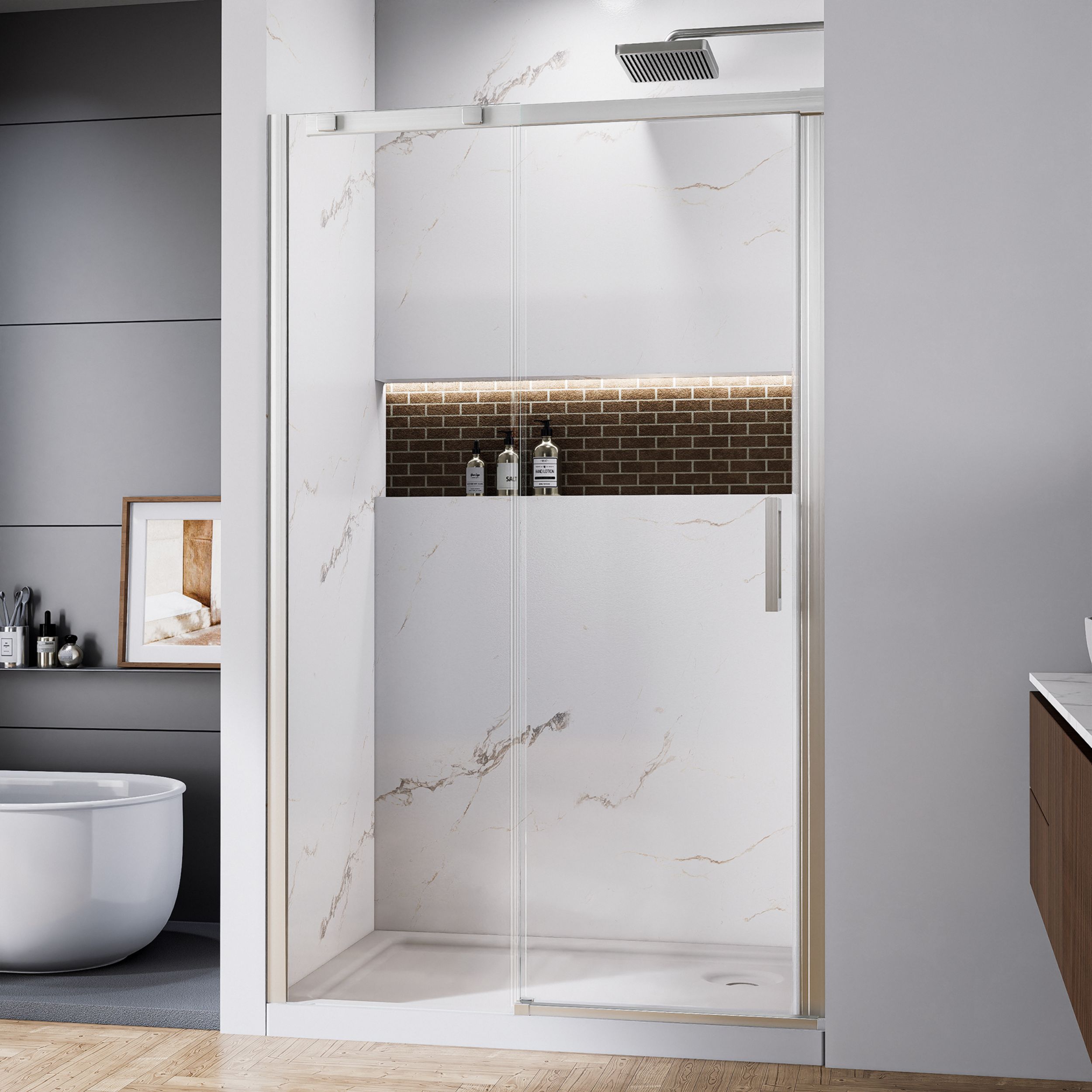 WELLFOR QPZ-TL08W Shower-Doors - View #2
