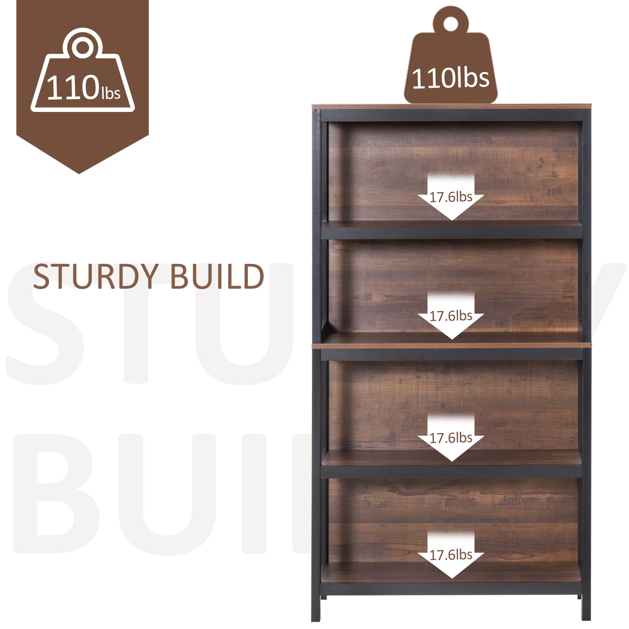 HomCom 837-114BK bookcases - View #9