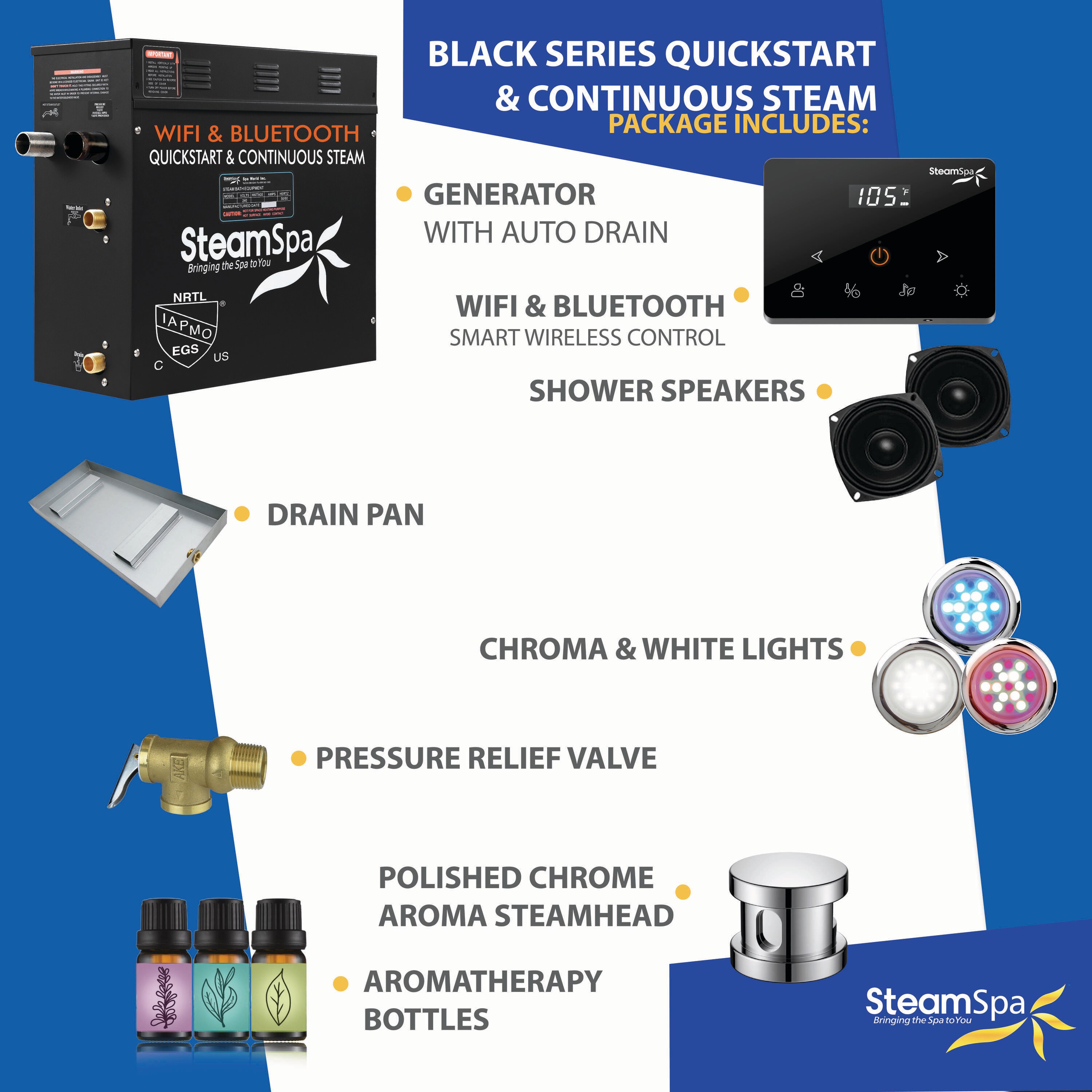 SteamSpa BKW900CH-A Steam-Showers - View #6