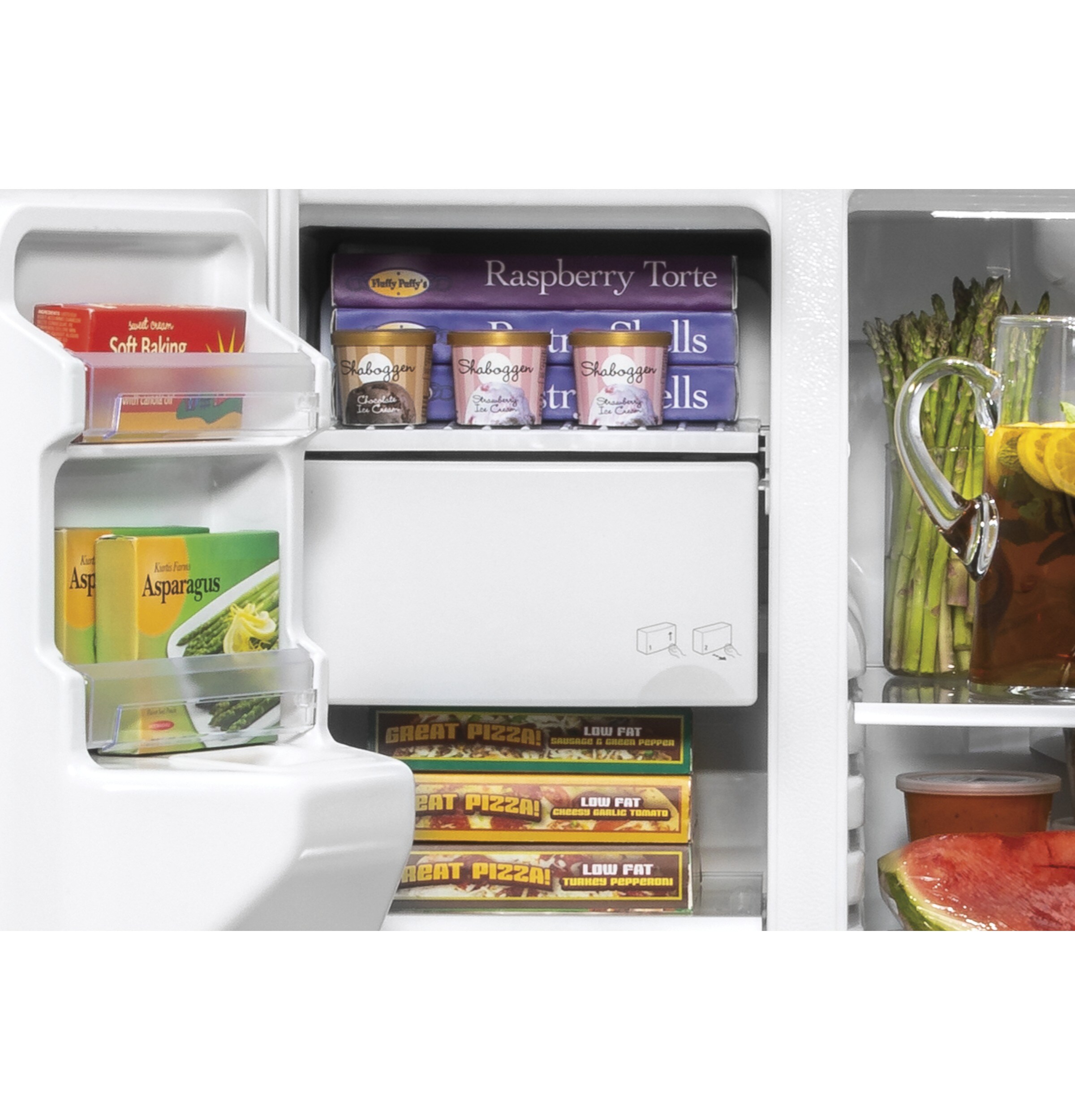 GE 21.8-cu ft Counter-Depth Side-by-Side Refrigerator with Ice