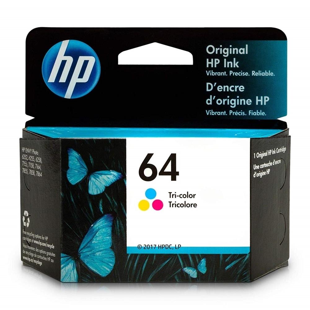 HP Hewlett Packard N9J89AN 64 High Yield Tri-Color Original Ink ...