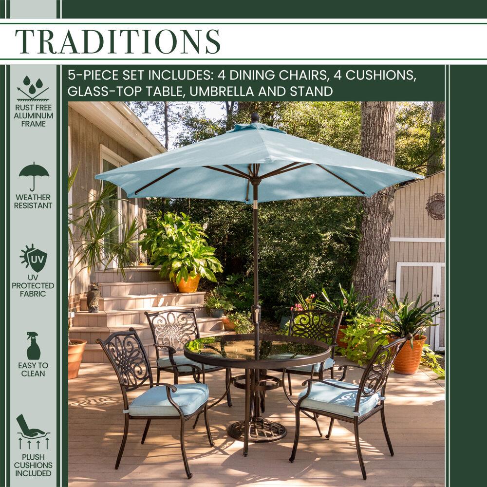 Hanover TRADDN5PCG-SU-B Patio-Dining-Sets - View #2