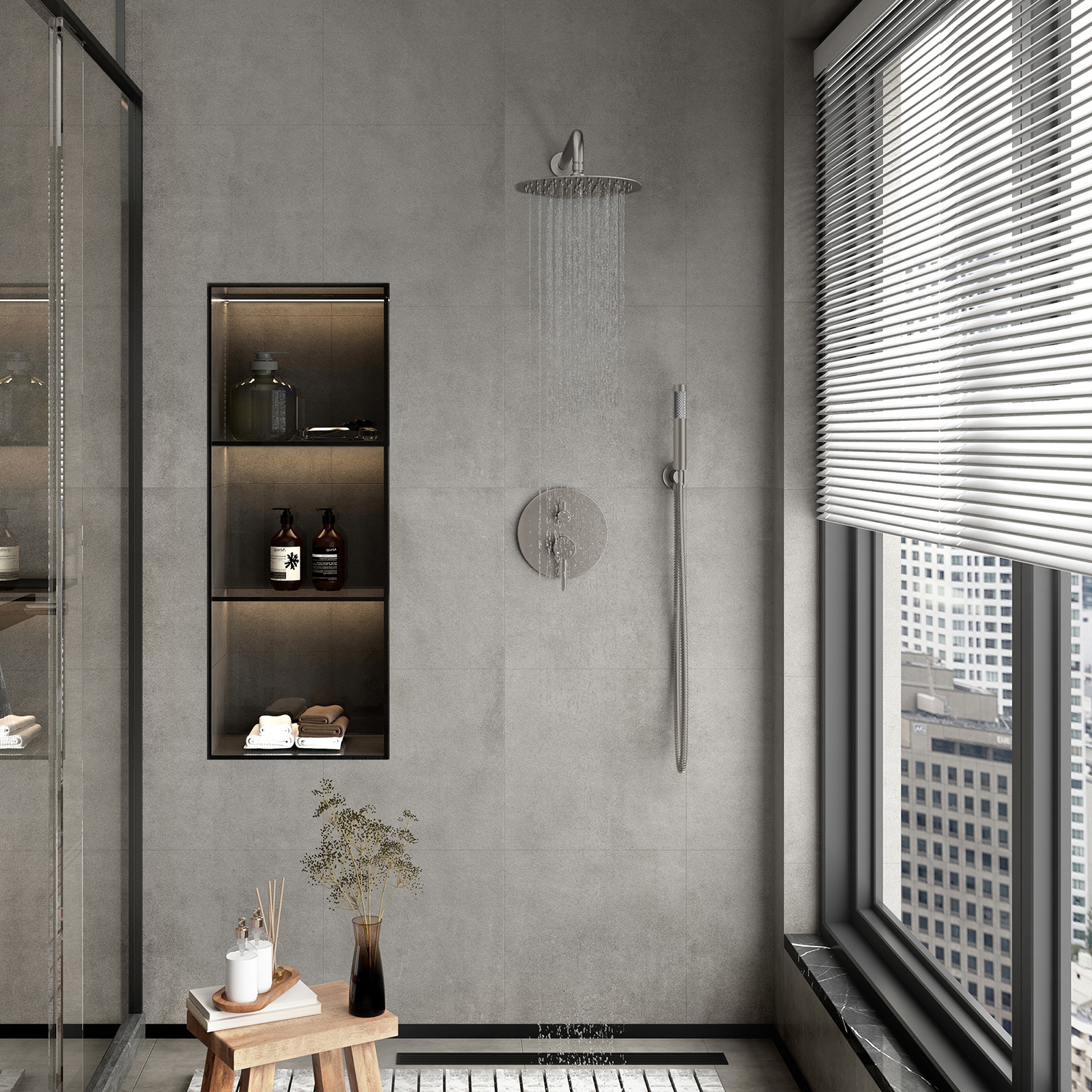 Mondawe MO6003-12BN Showerhead-Bar-Panels - View #3