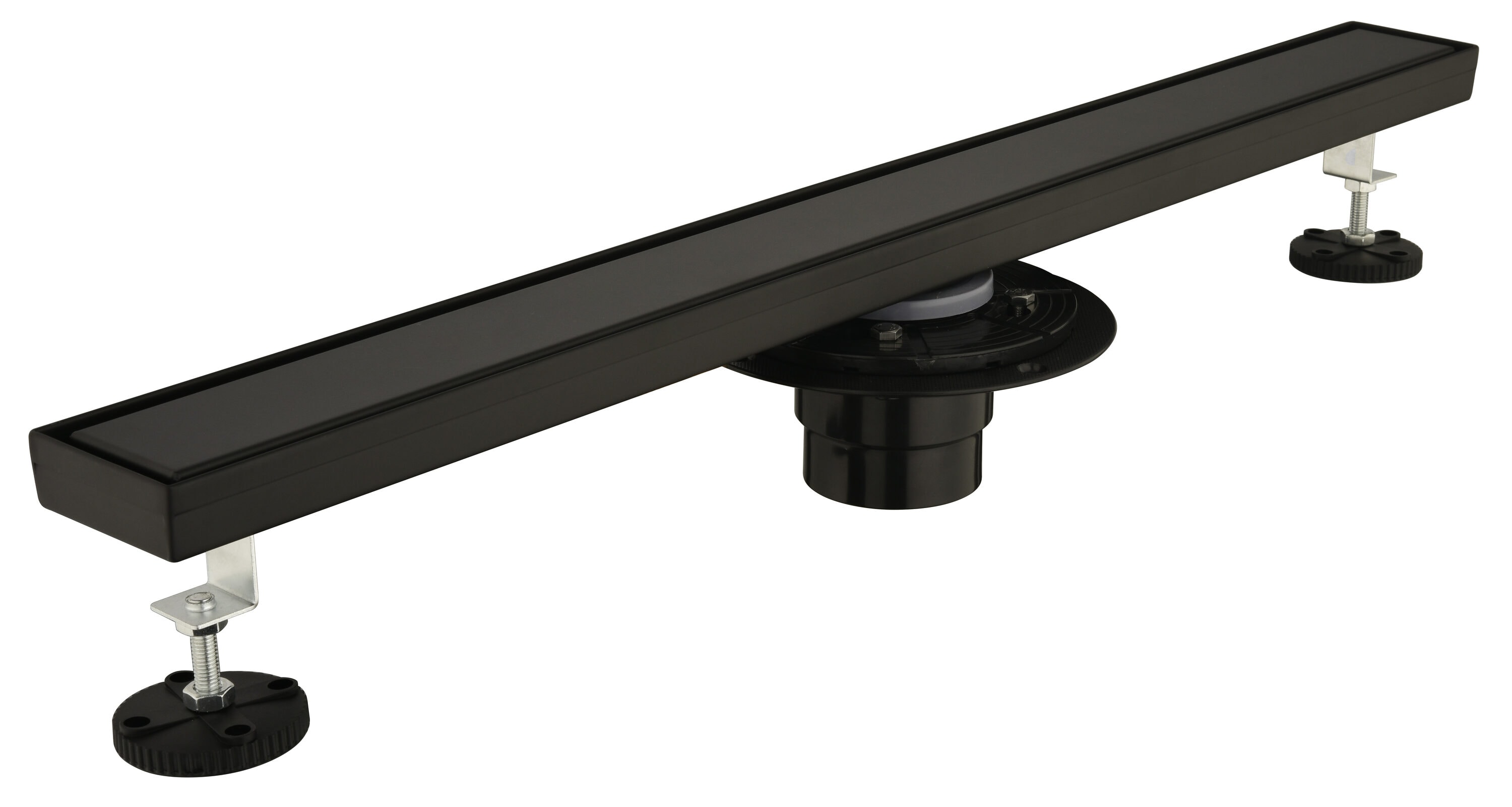 Tatayosi DJ-928S00079 28 Inch Linear Shower Drain with Removable Cover 304 Stainless Steel Hair Strainer Leveling Feet Flange