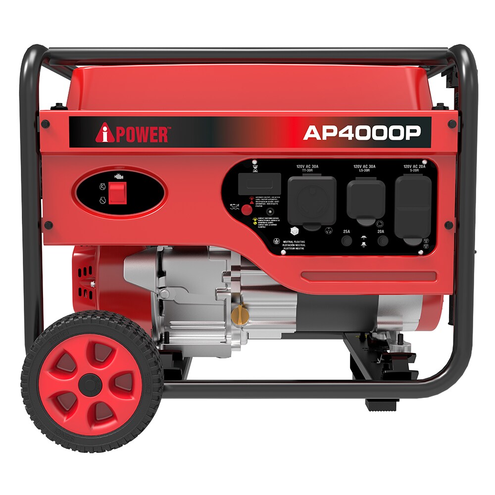 A-iPower 3000/4000-Watt Portable Generator with Hour Meter and Wheel Kit in  the Portable Generators department at