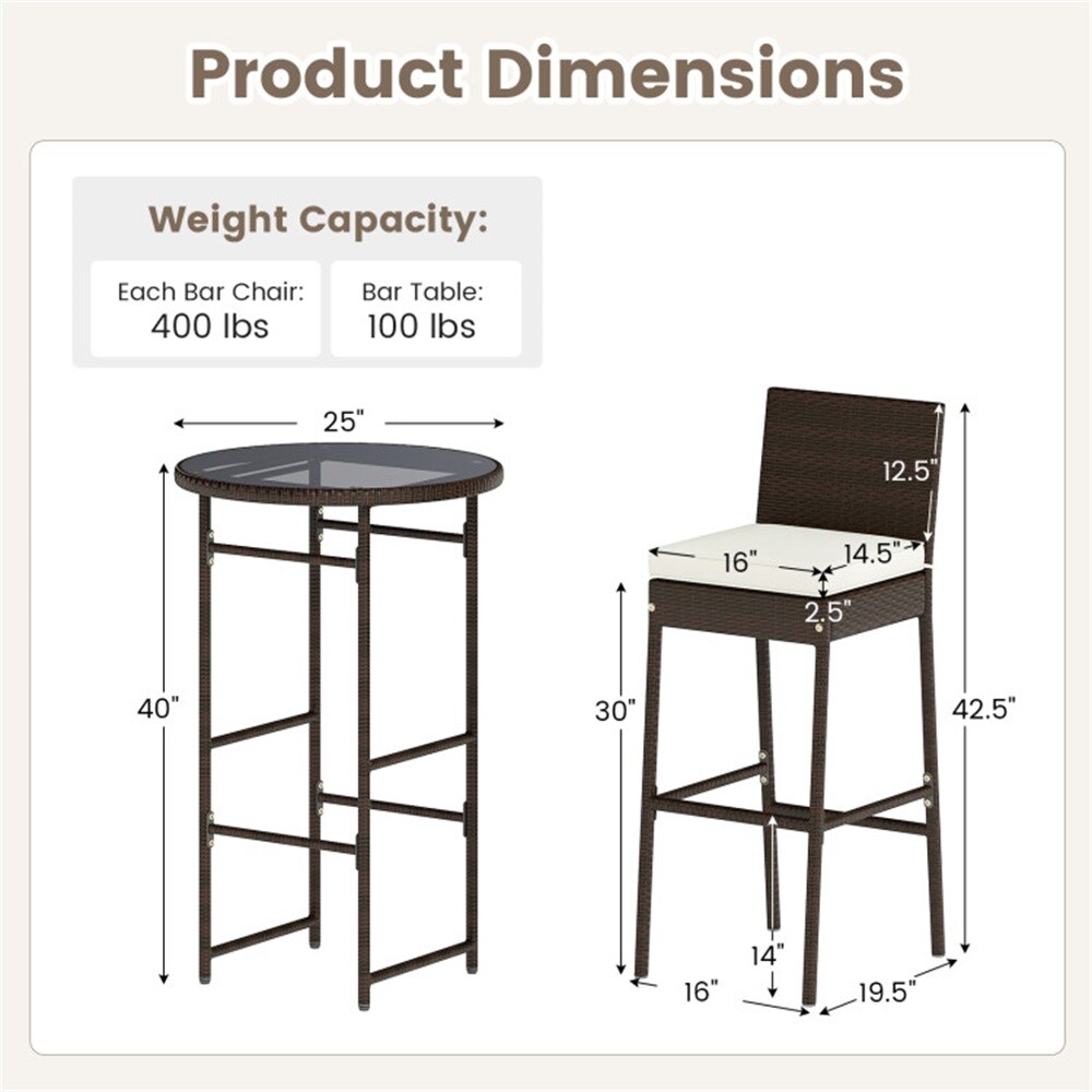 Dimakai DK-HW74697WH Patio-Dining-Sets - View #10