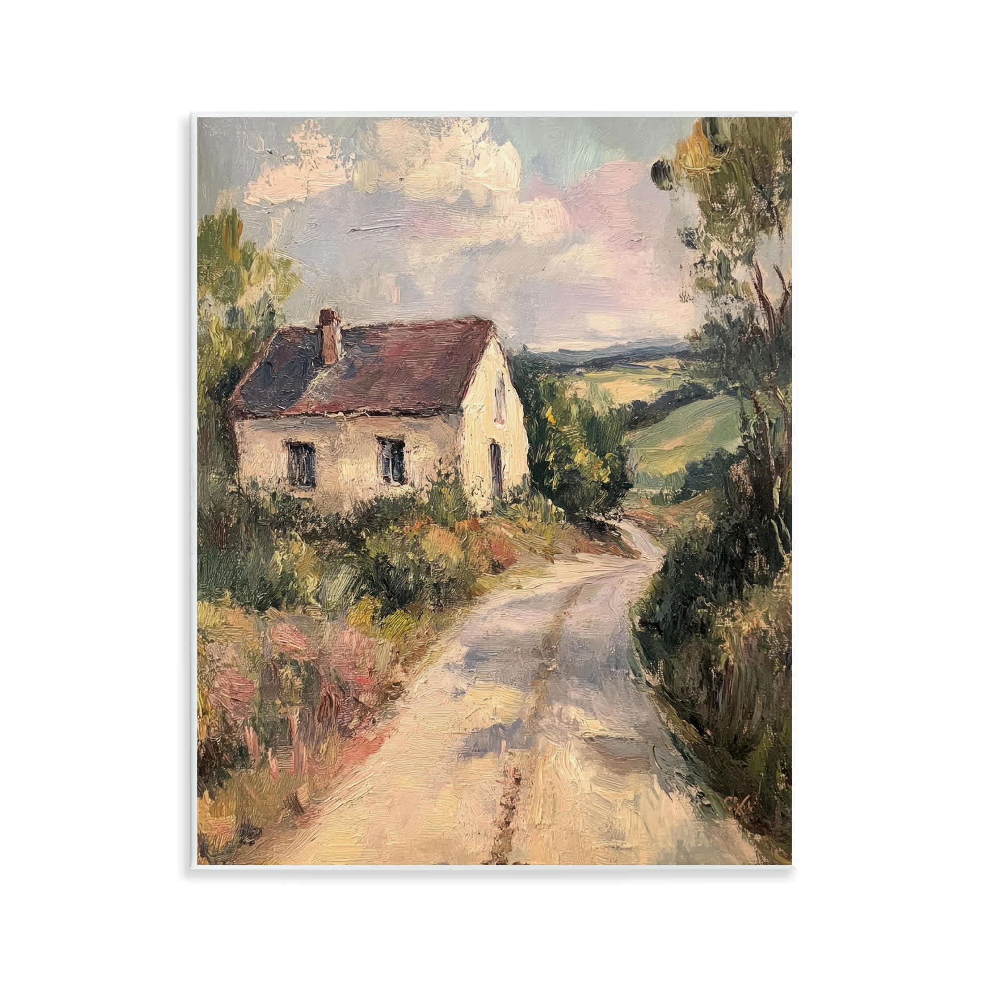 Stupell Industries BT-832-WD-11X14 Scenic Cottage Road Wall Plaque Art By Petal Prints Design 11 x 14