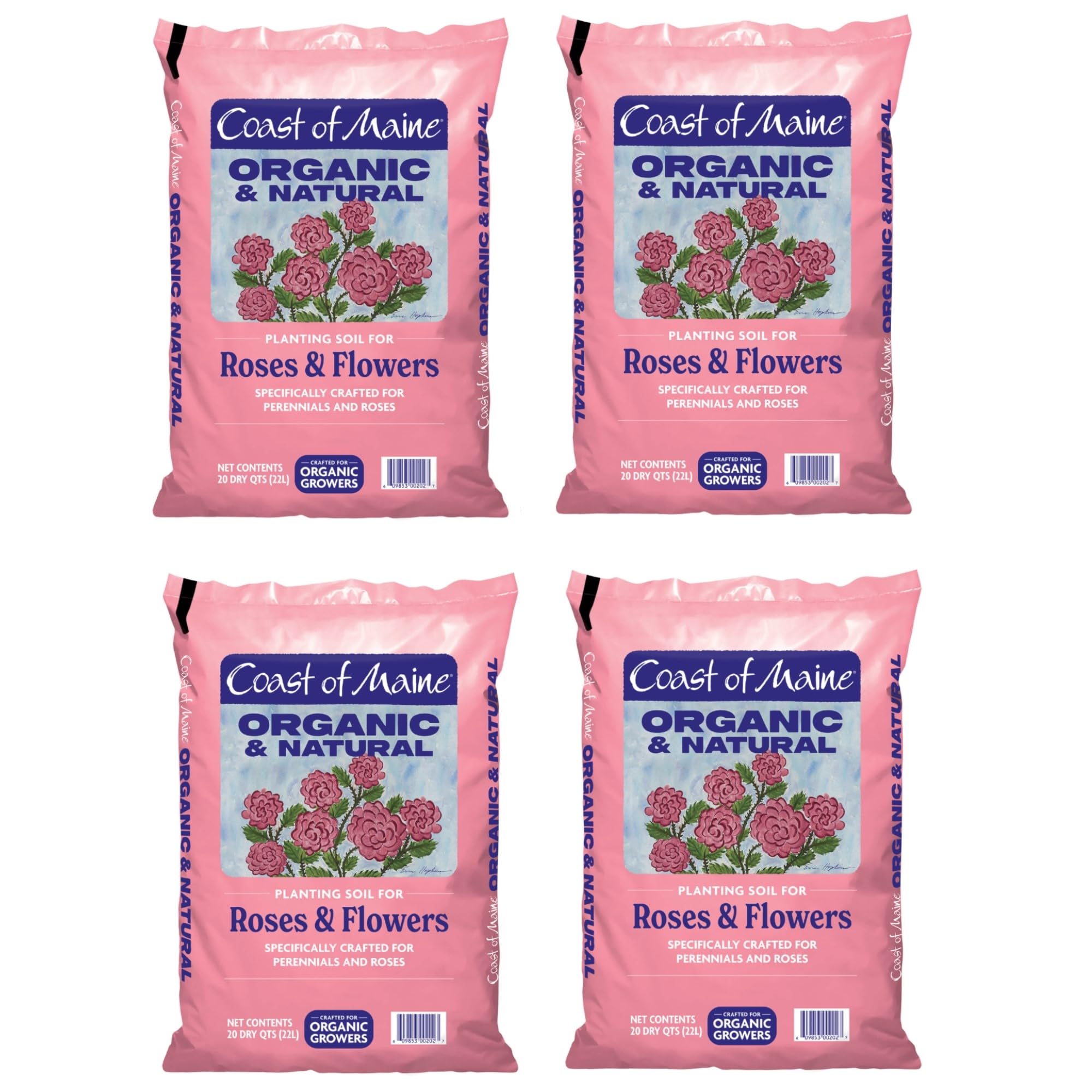 Coast of Maine -  Organic Natural Planting Soil for Roses Flowers - Premium Garden Soil w/Compost...