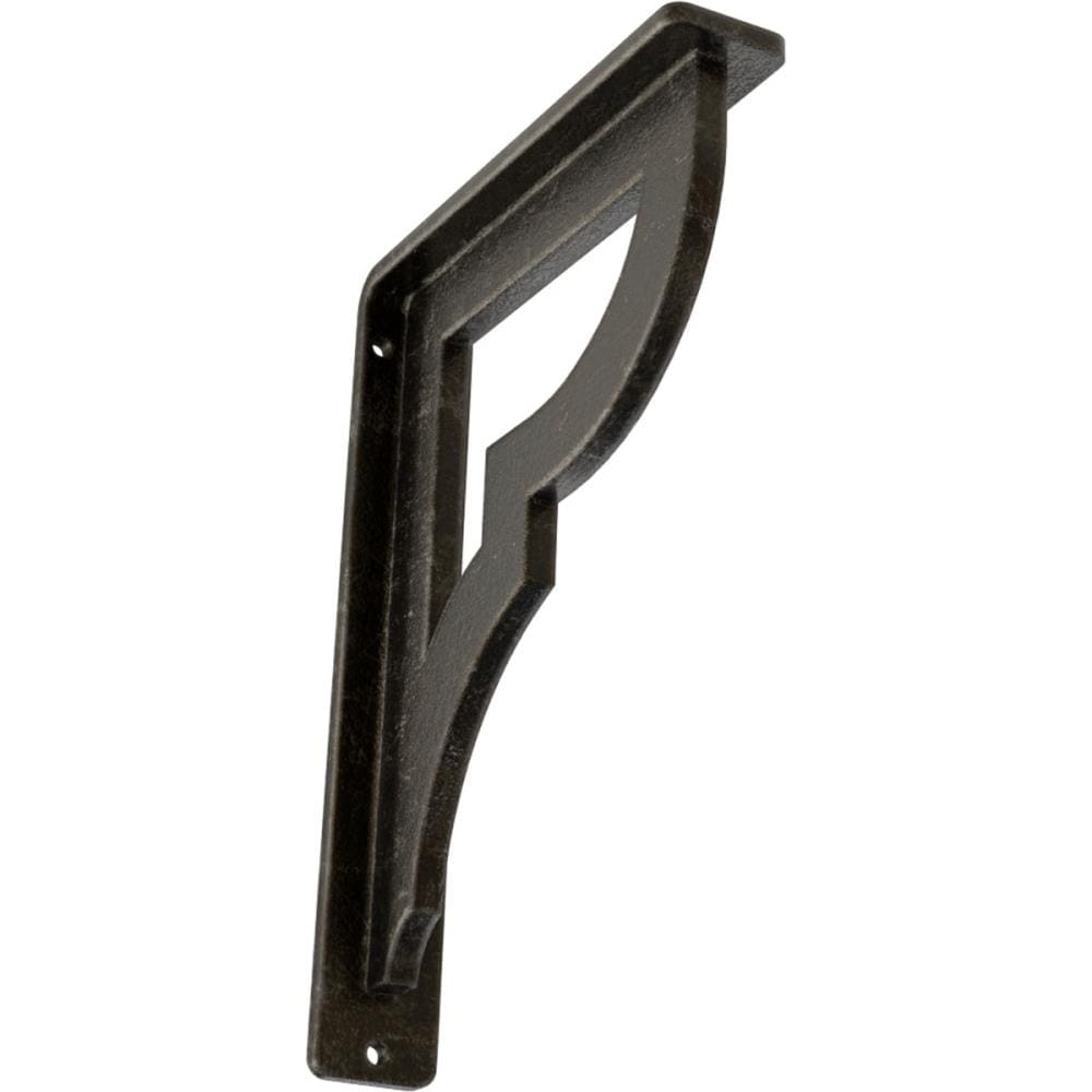 Ekena Millwork BKTM01X05X08SBRAWS Bradford 5.5-in x 1.5-in x 8-in Gray Wrought iron Mounting bracket