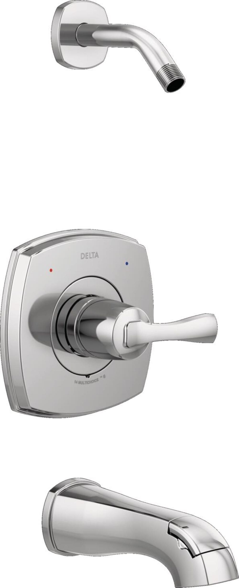 Delta T14476-PR-LHD Stryke Lumicoat Chrome 1-handle Sold separately Bathtub and shower Faucet