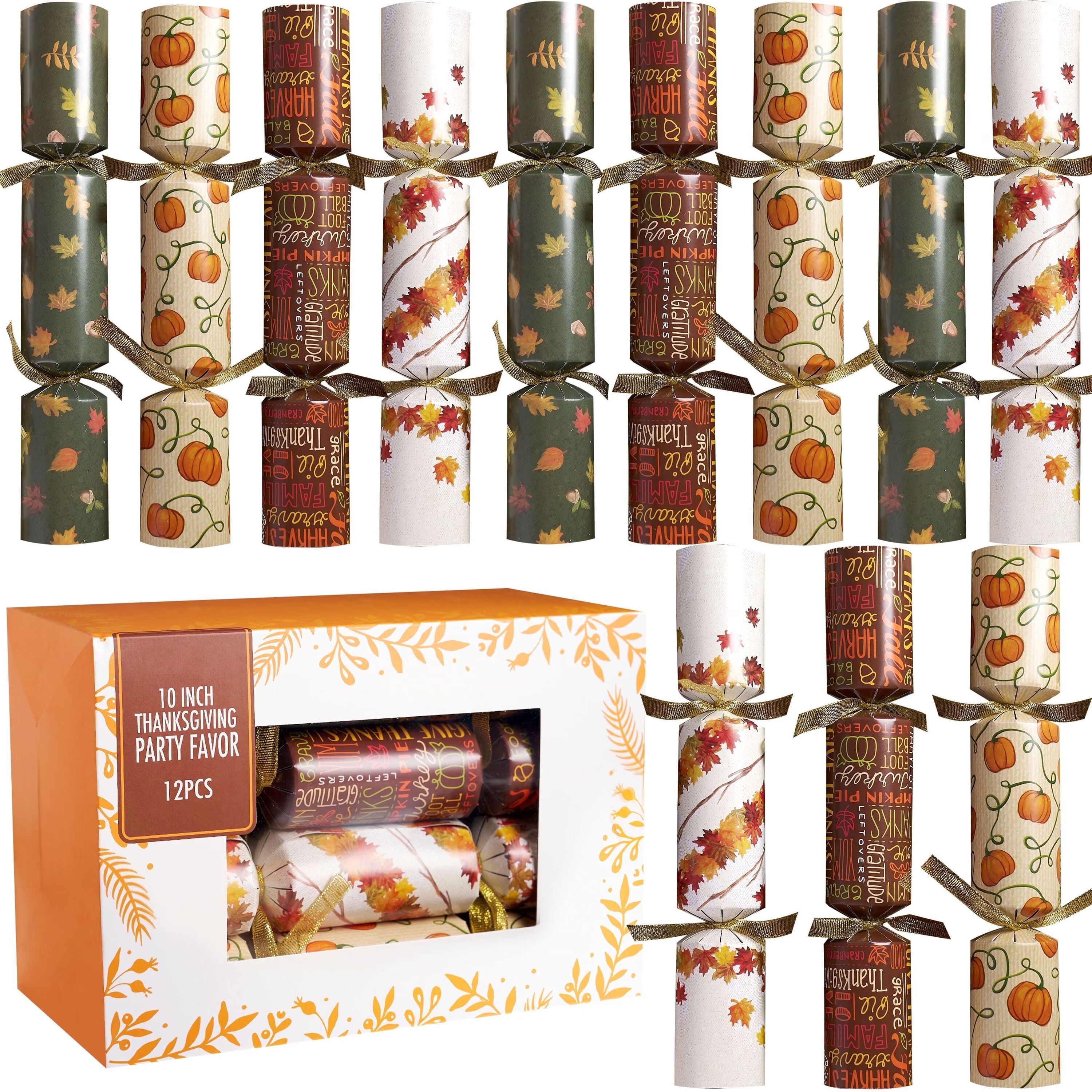 Joyfy 10.24-in Pumpkin Hanging decoration 12 -Pack