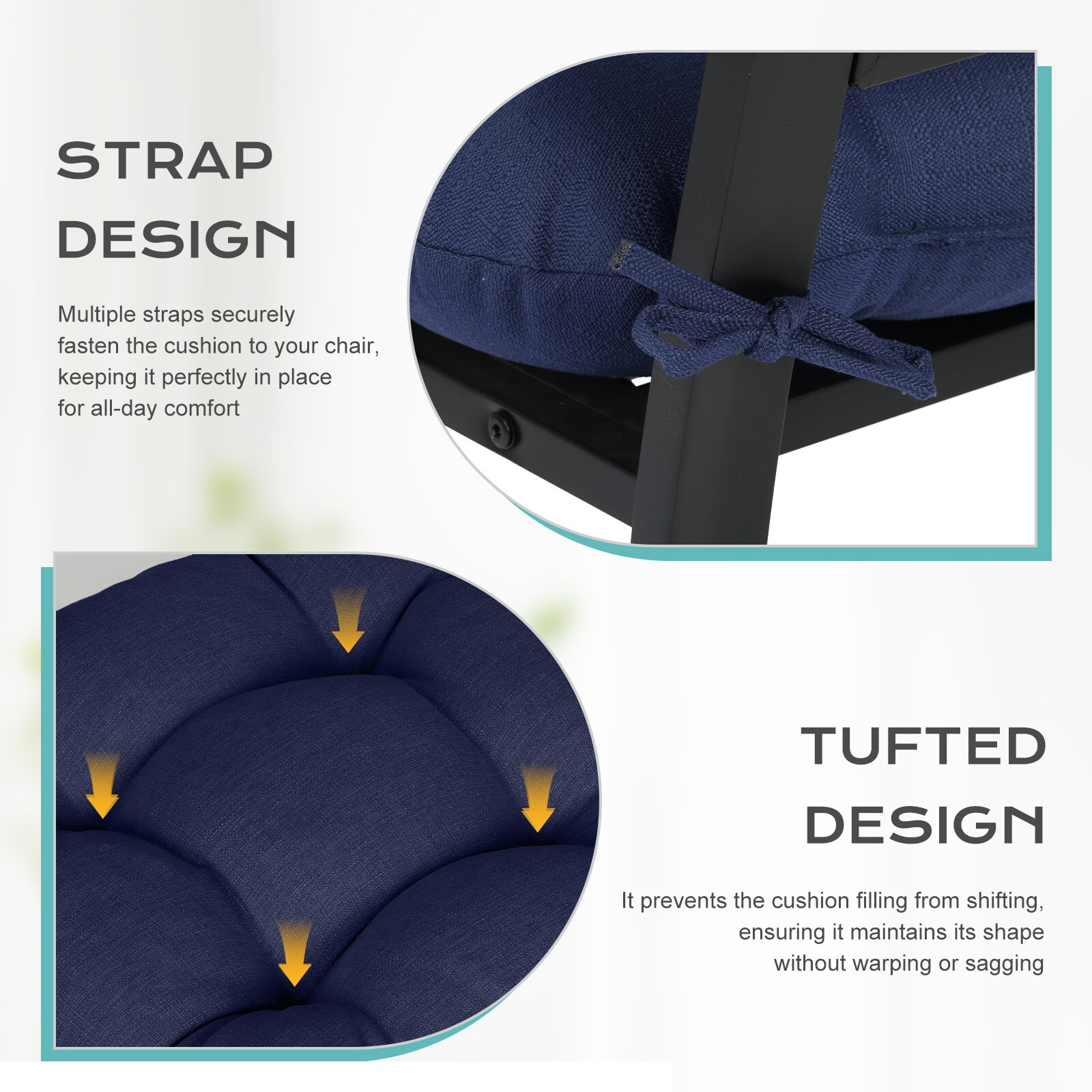 Aoodor A381-PDEDE Patio-Furniture-Cushions - View #6